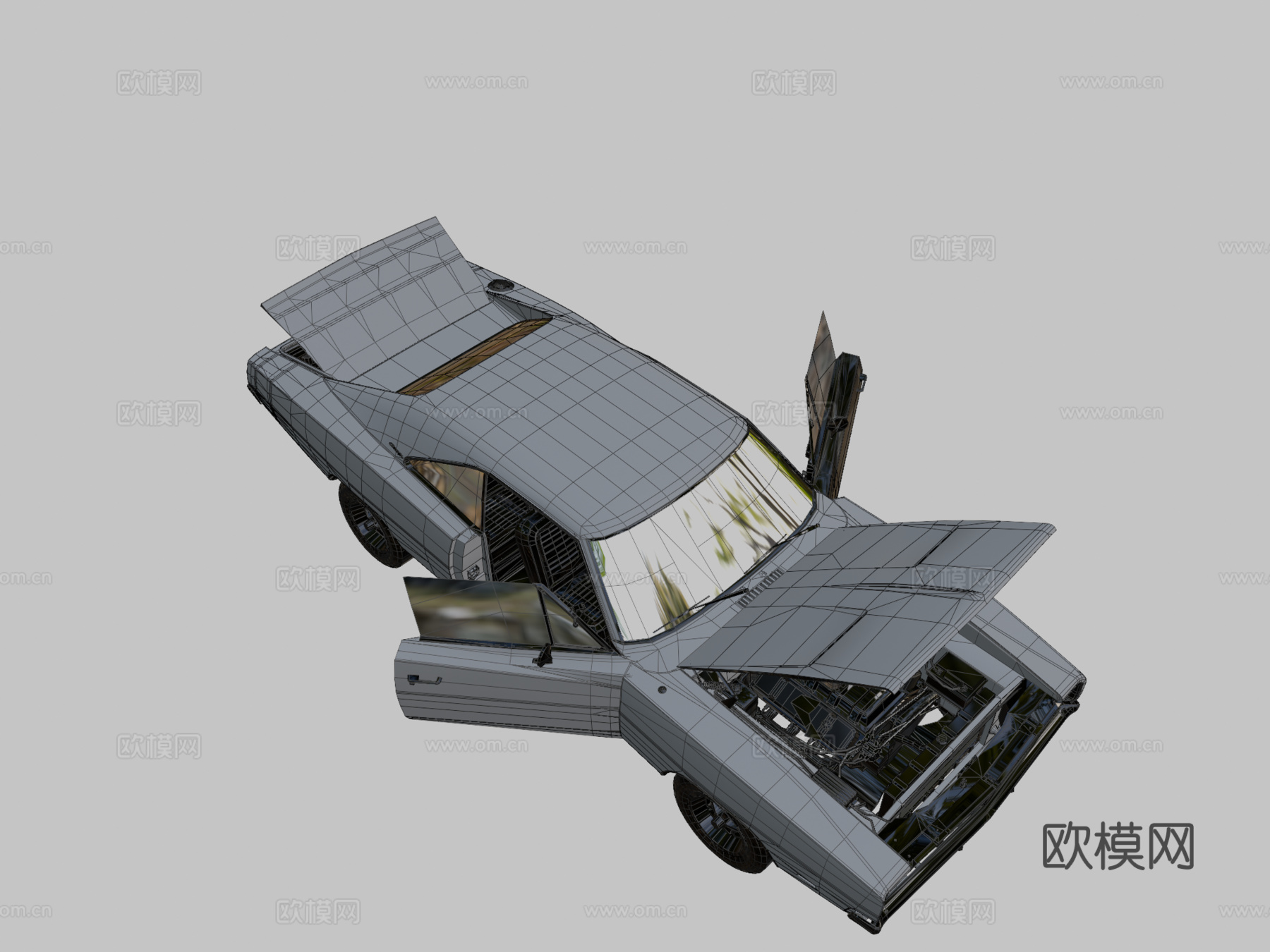 道奇挑战者开门状态su模型
