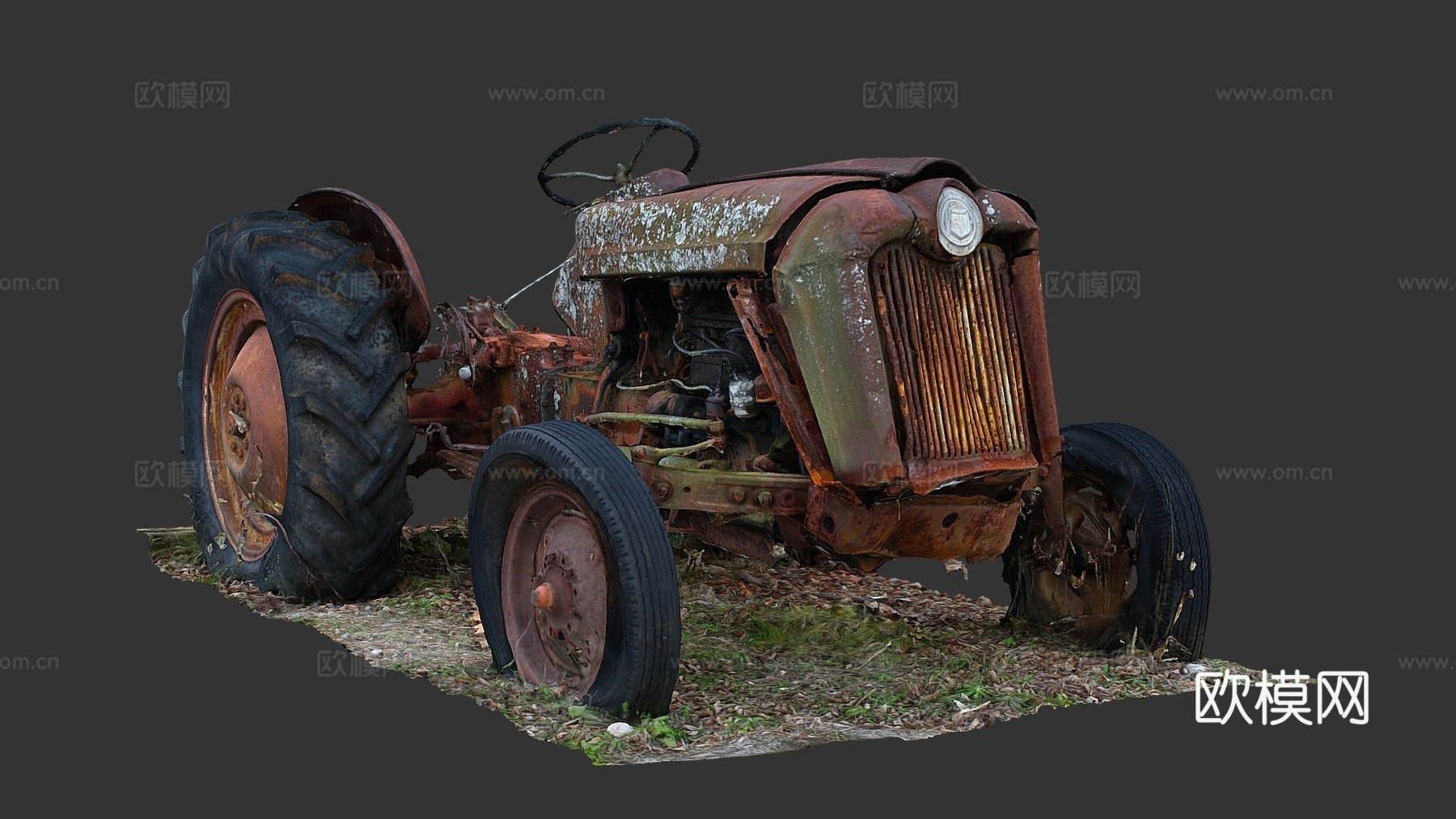 拖拉机原始扫描su模型