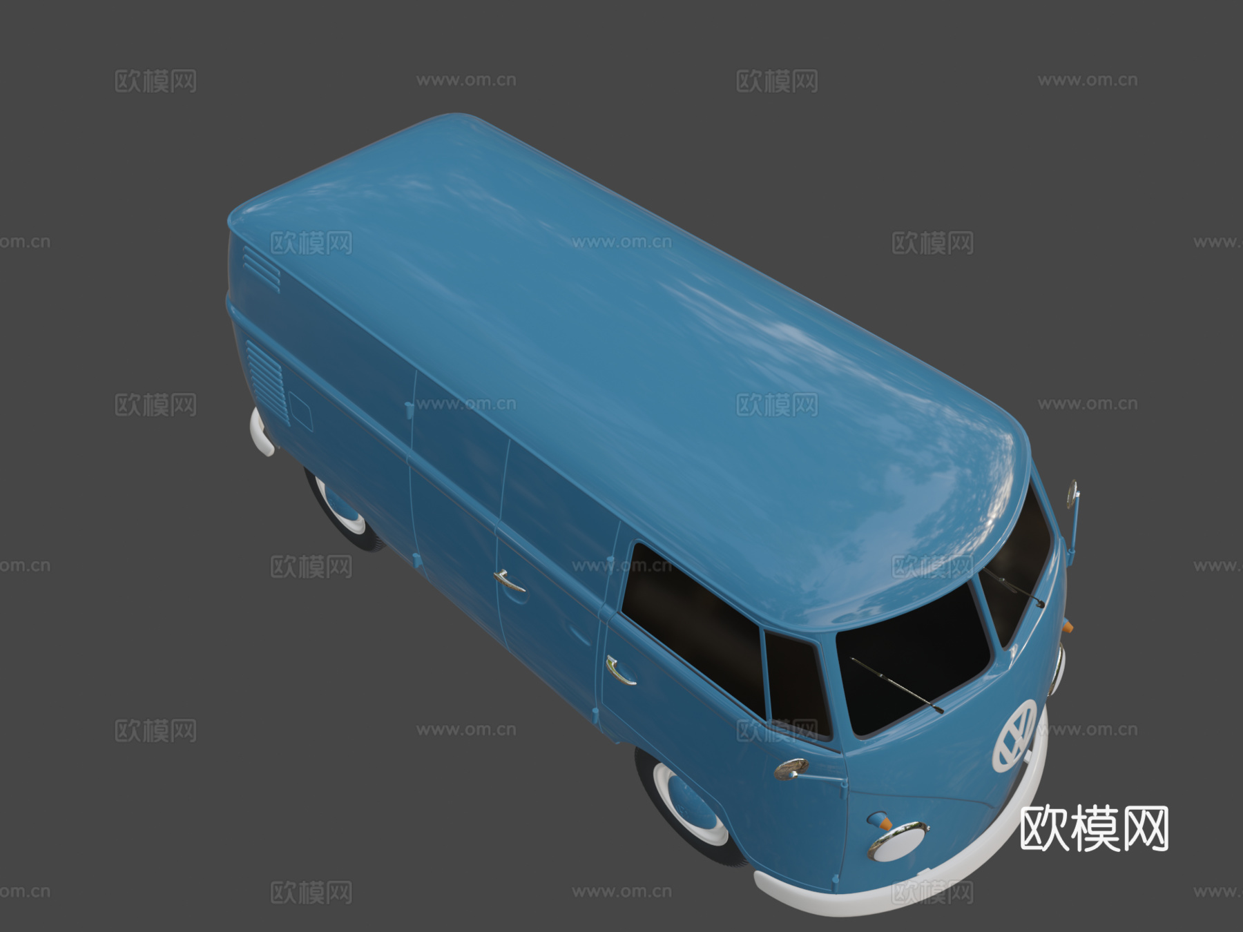 大众运输车T1厢式货车su模型