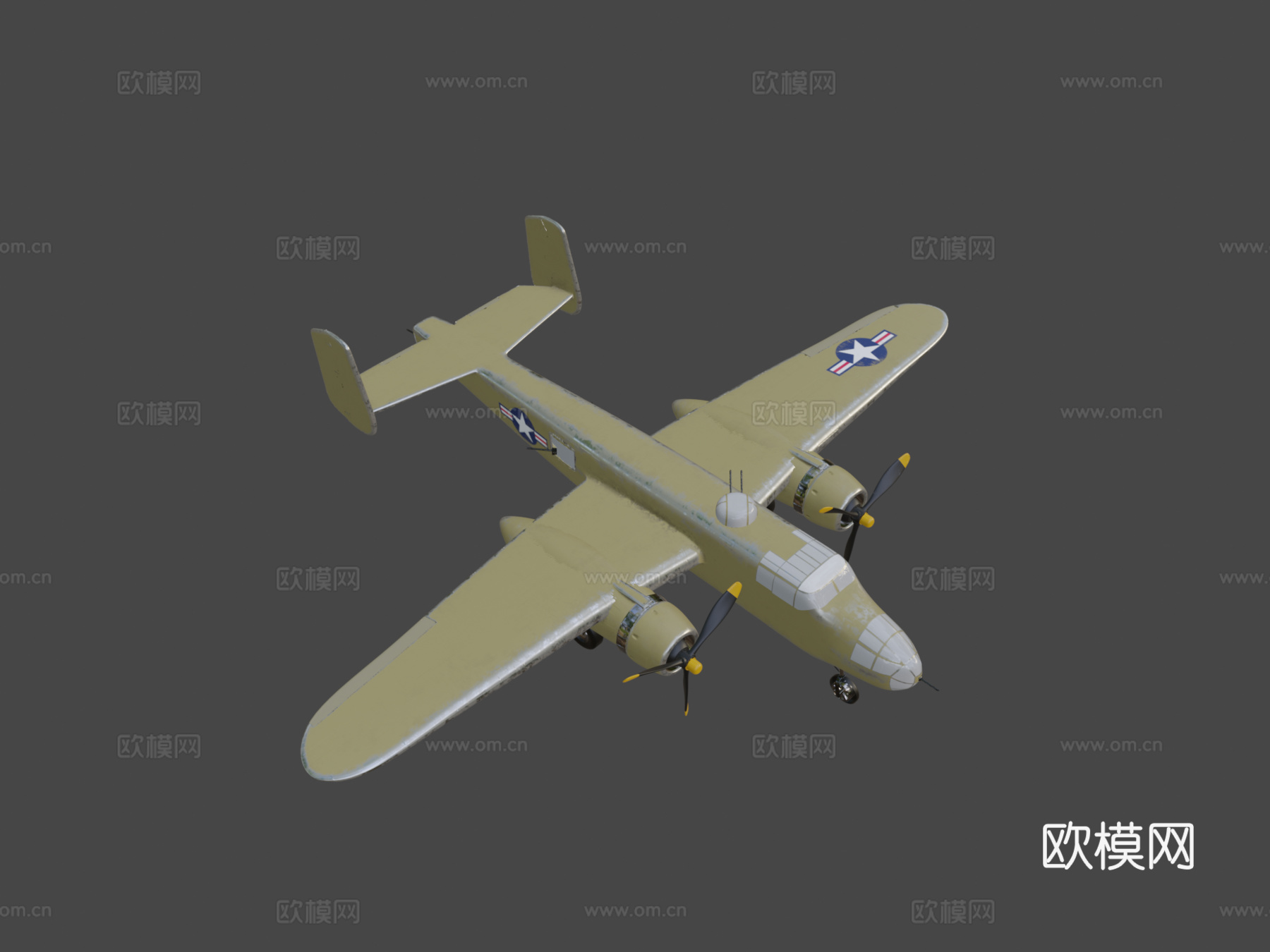 B25 米切尔轰炸机su模型