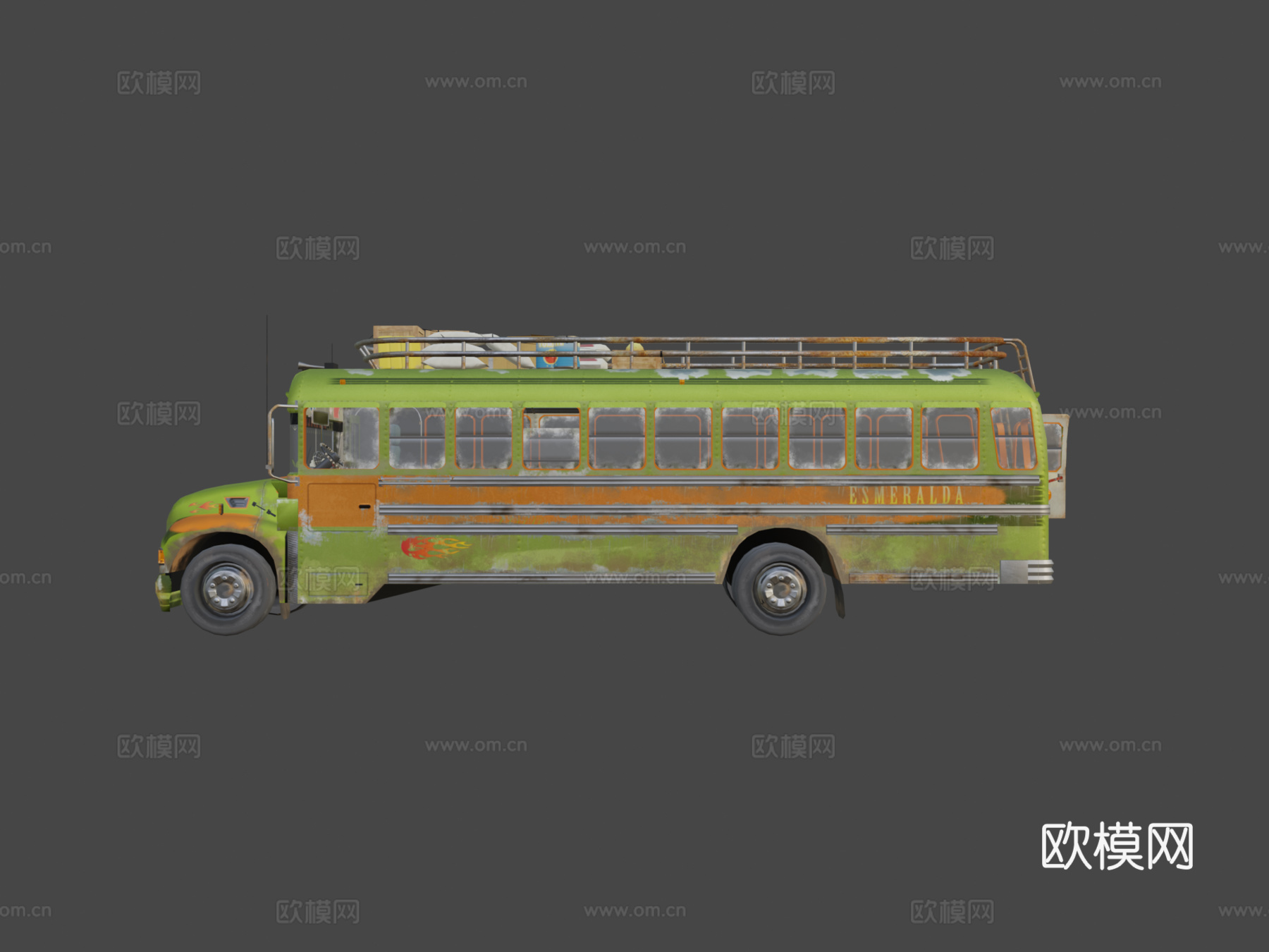 危地马拉鸡巴士su模型