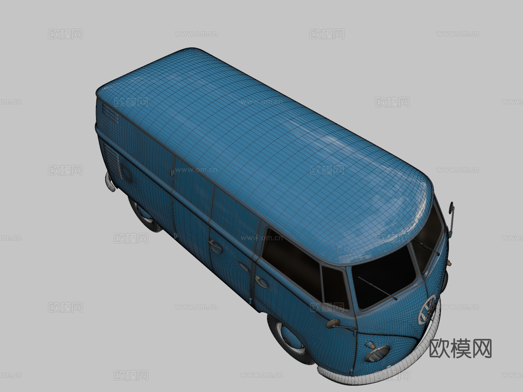 大众运输车T1厢式货车su模型