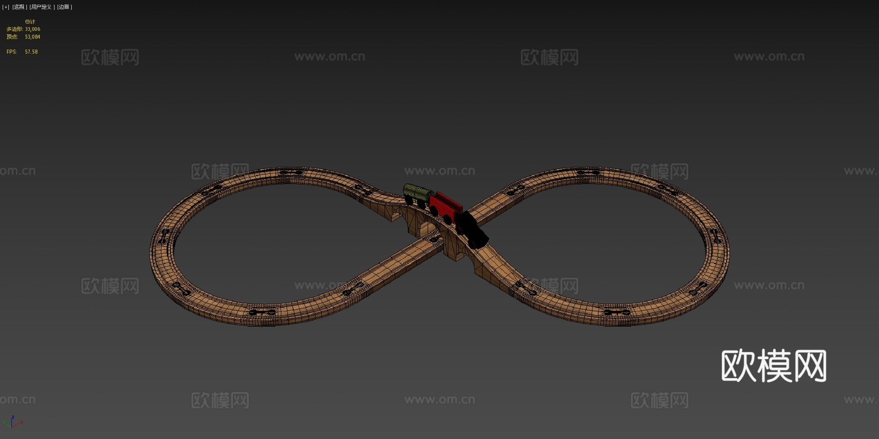 宜家利拉博基础火车套装su模型