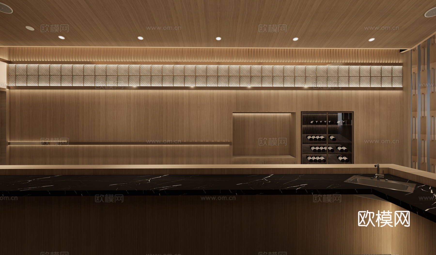 日式日料店su模型