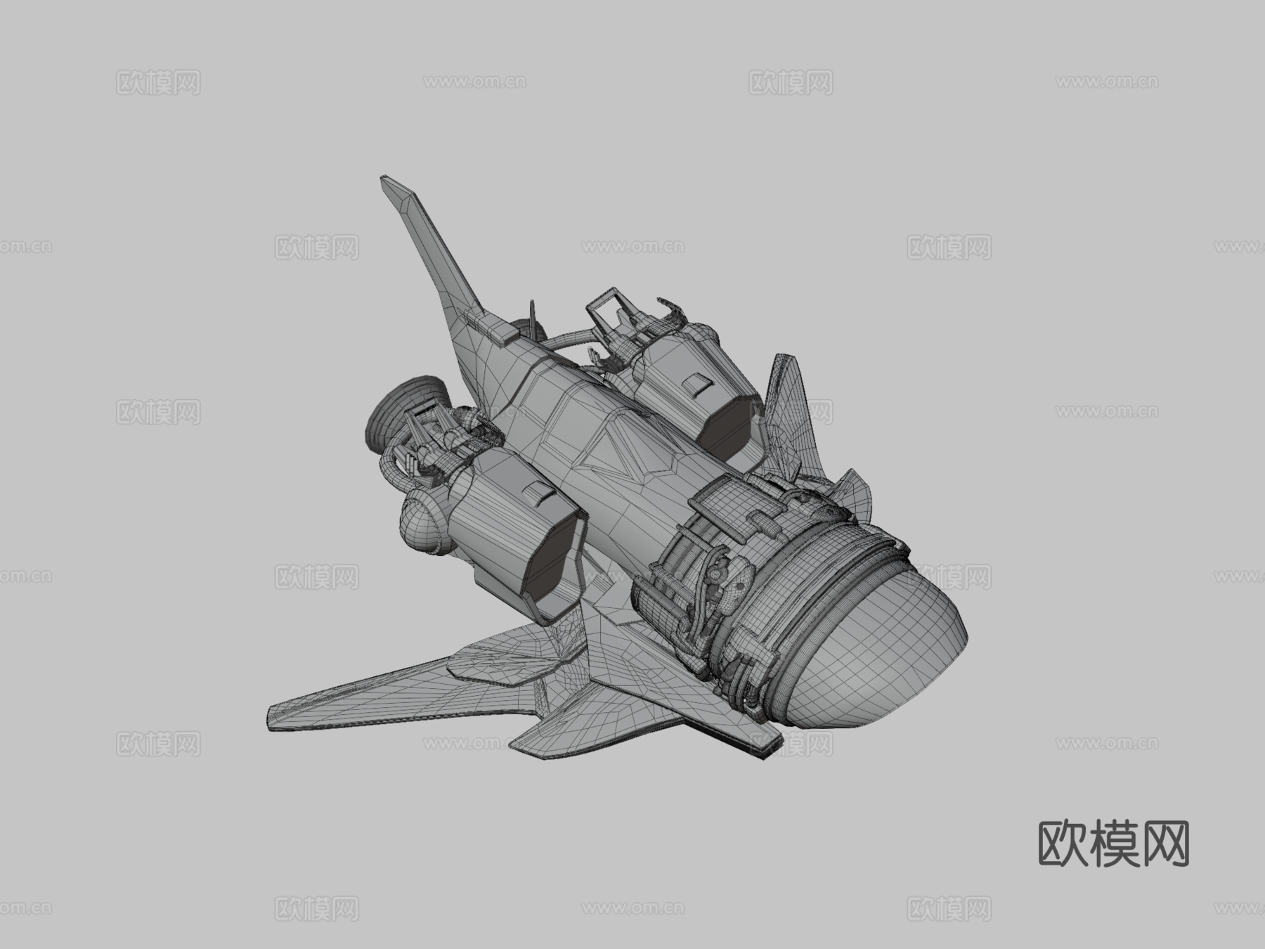 太空飞船复古进化版su模型