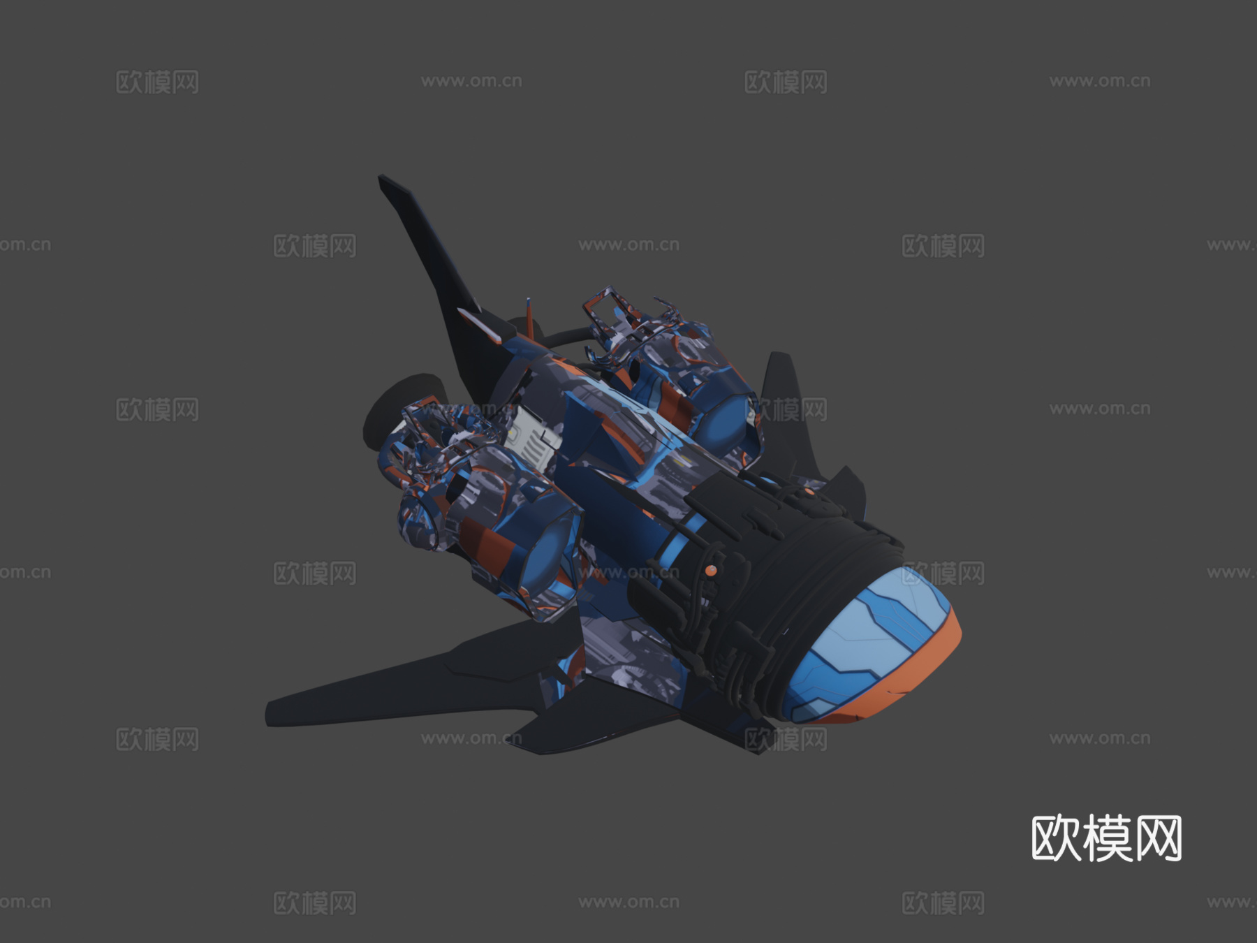 太空飞船复古进化版su模型