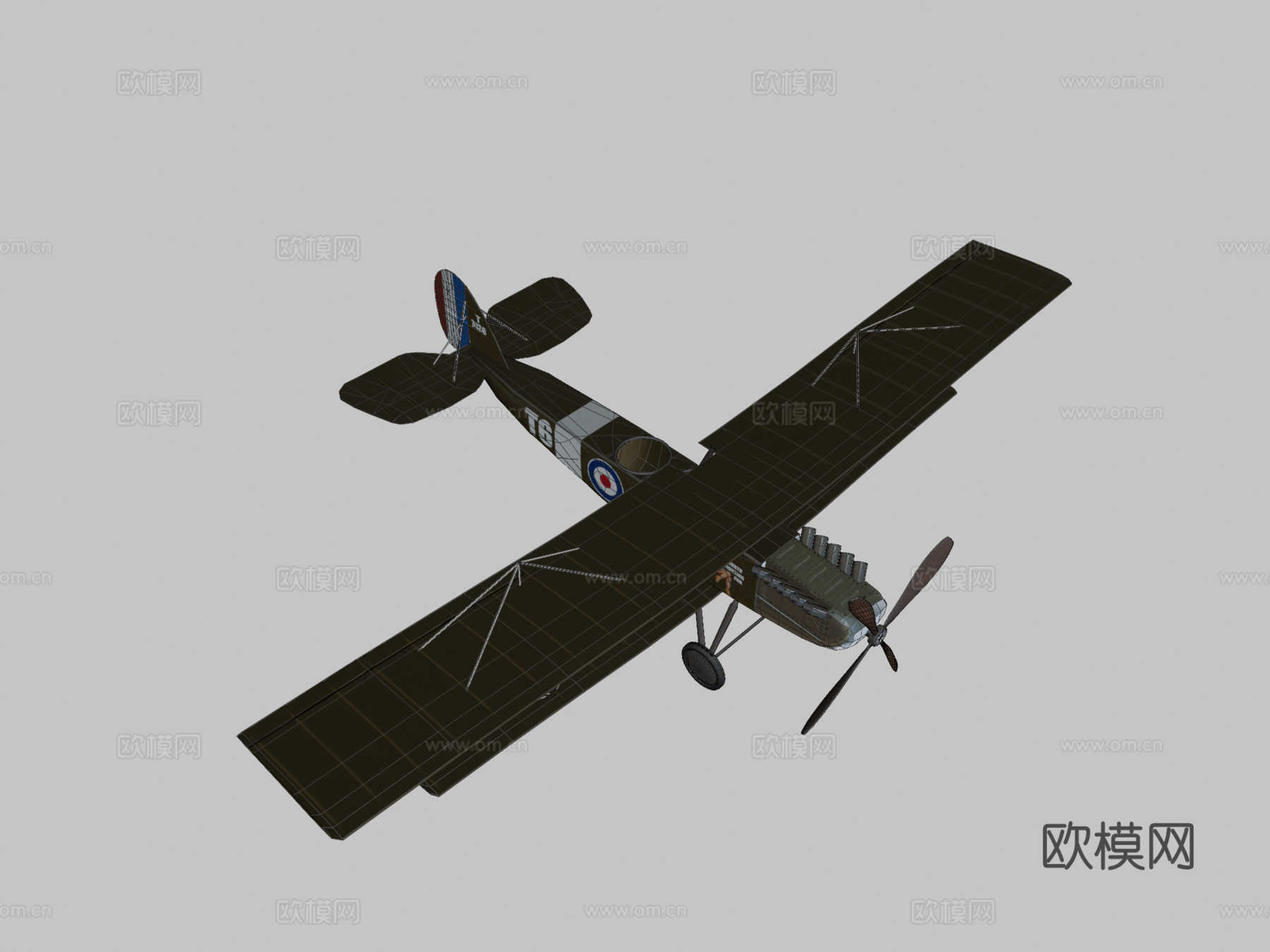 双翼飞机天堂麻烦资产伊卡洛斯13d模型
