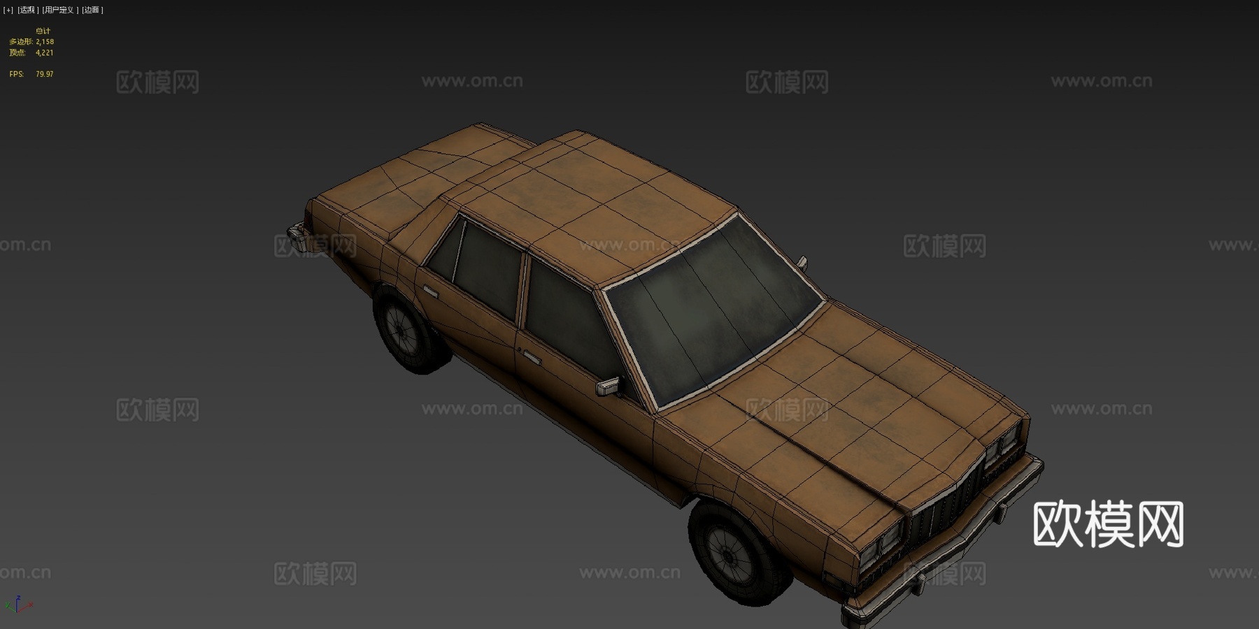 年外交官轿车su模型