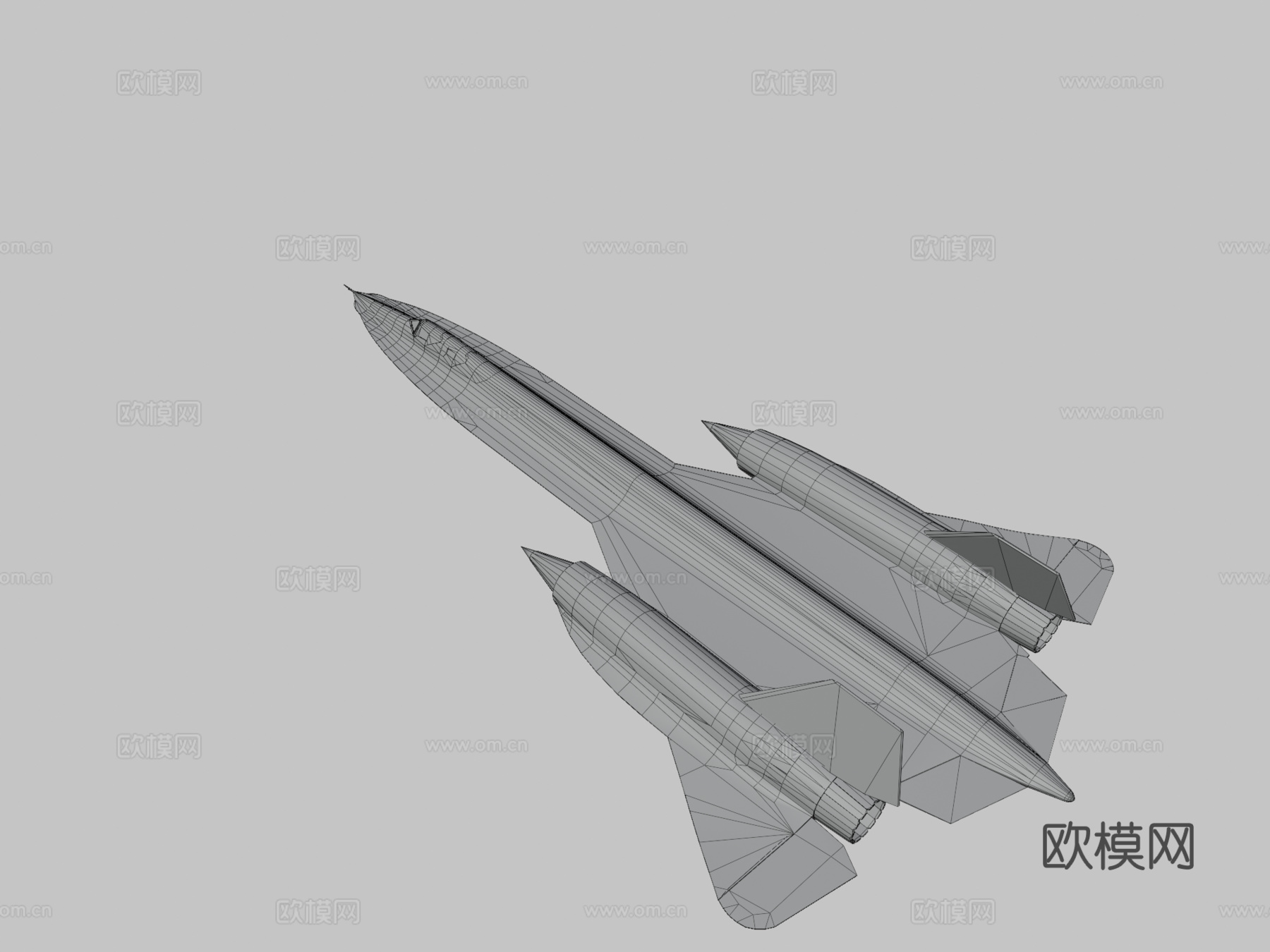 YF12A黑鸟喷气式战斗机3d模型