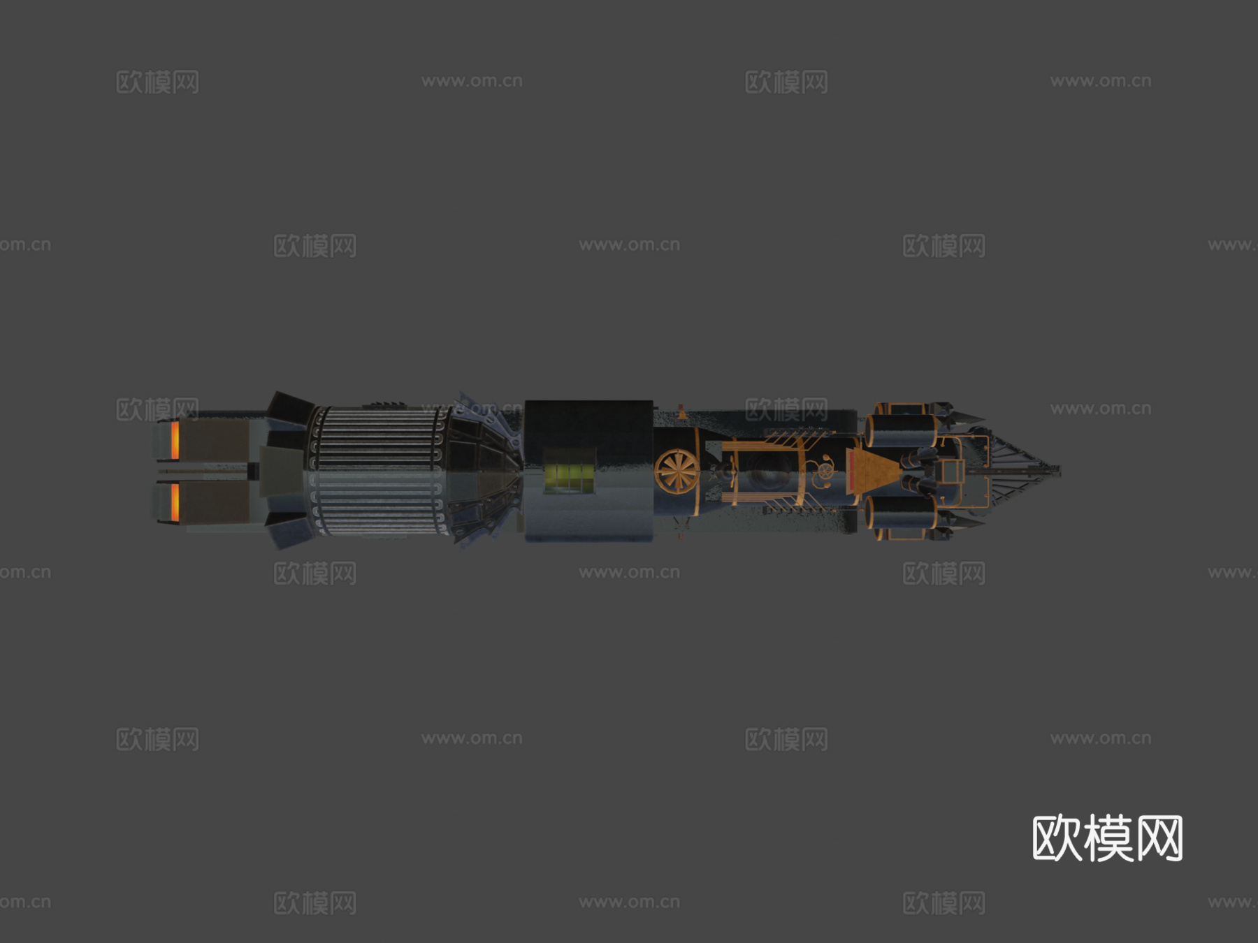 回到未来 火车 蒸汽机车su模型