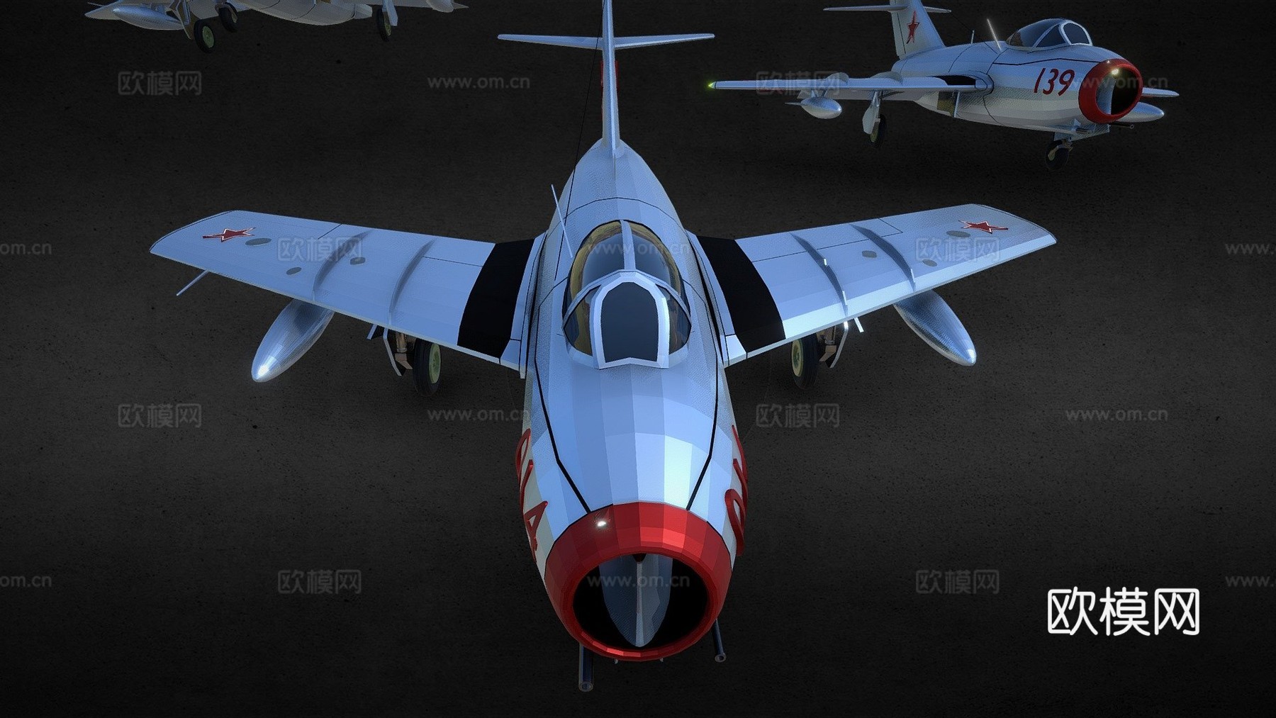 米格15低多边形su模型