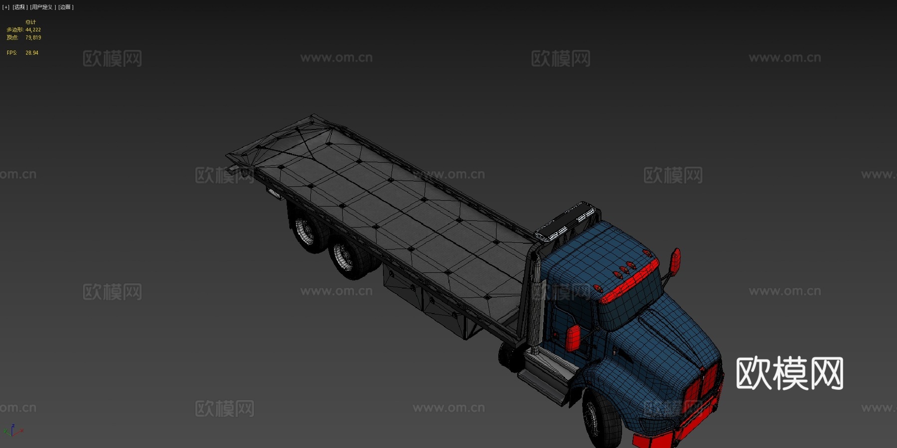 肯沃斯T440拖车su模型