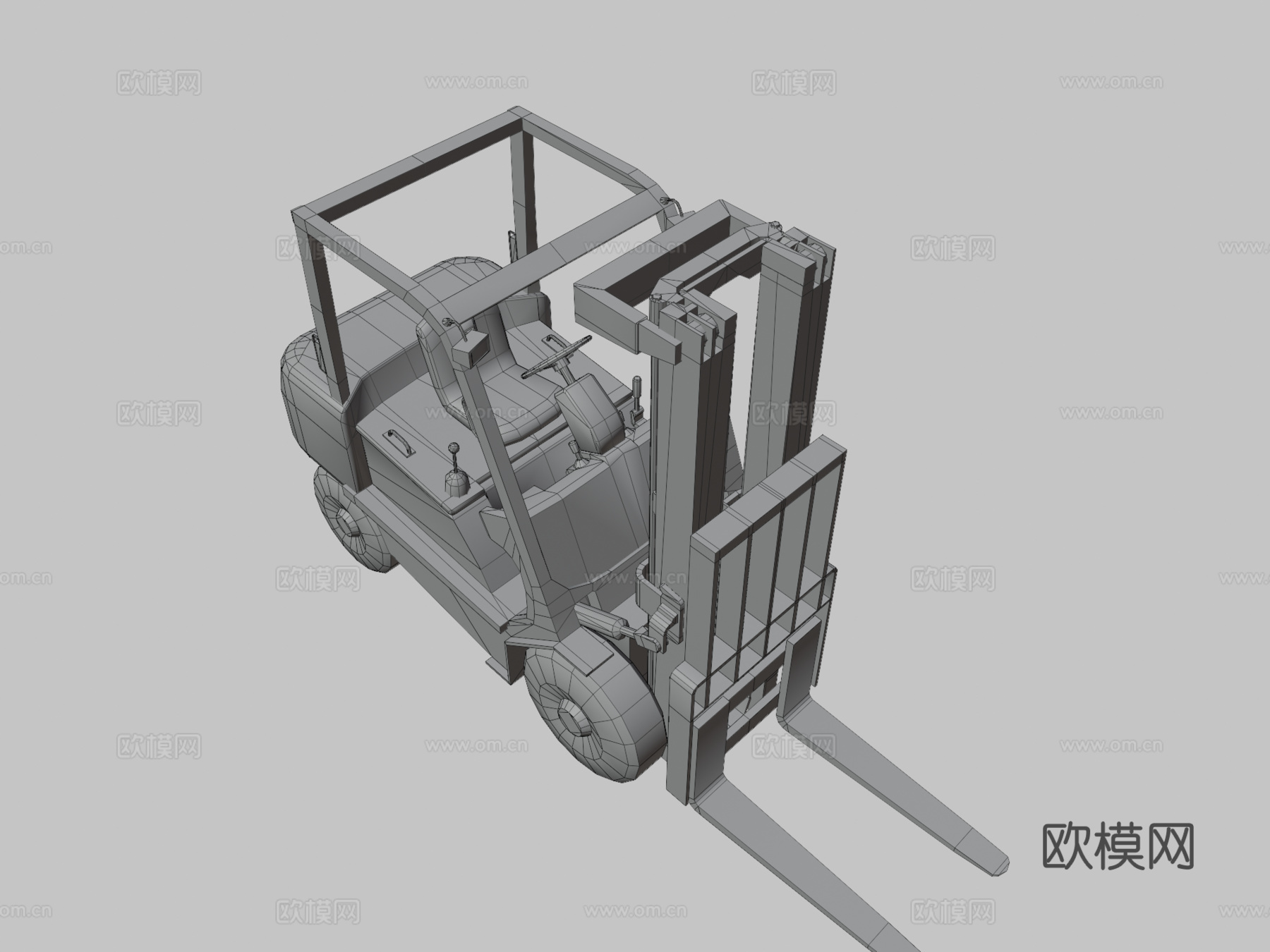 仓库叉车游戏就绪su模型