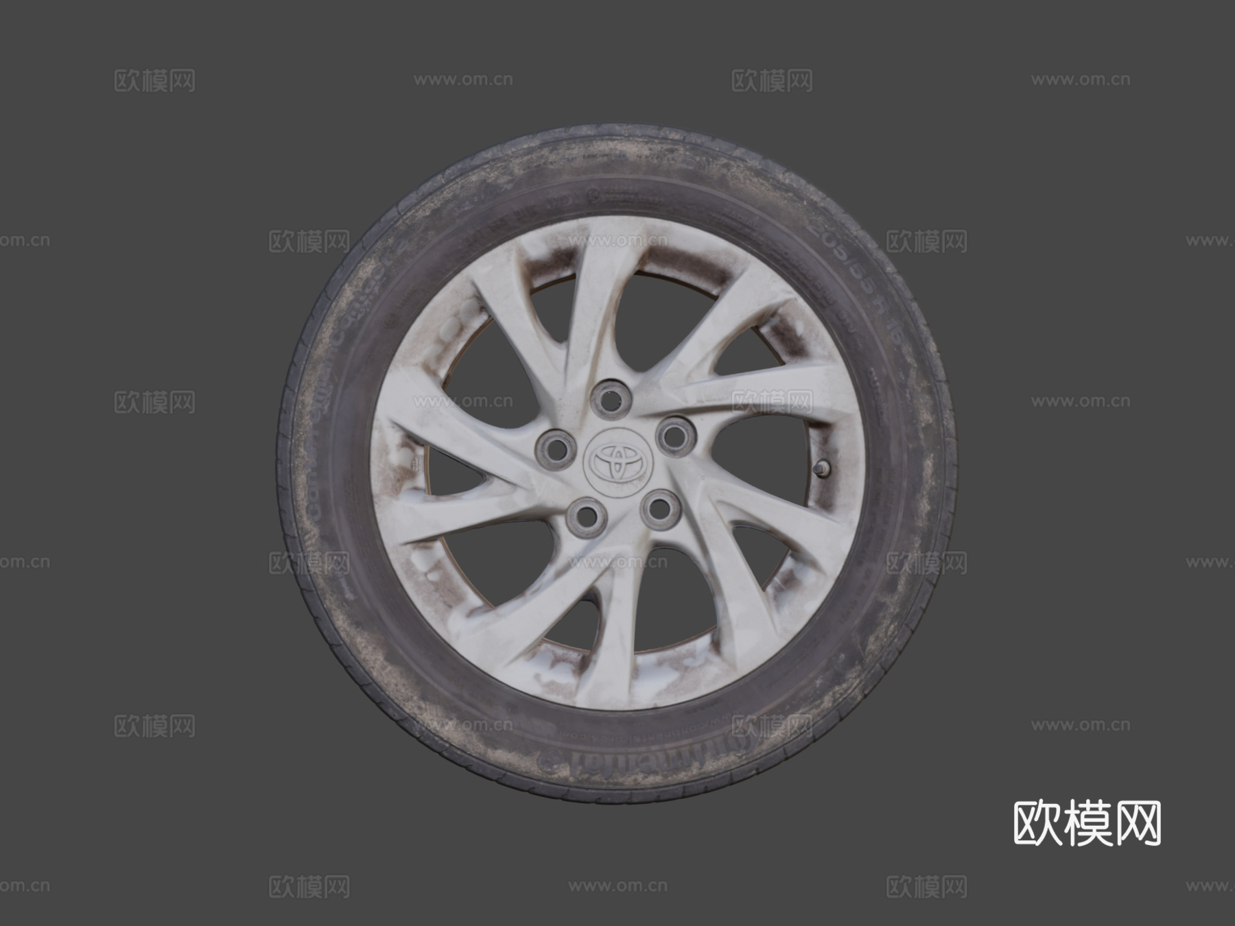 带丰田轮圈的轮胎su模型