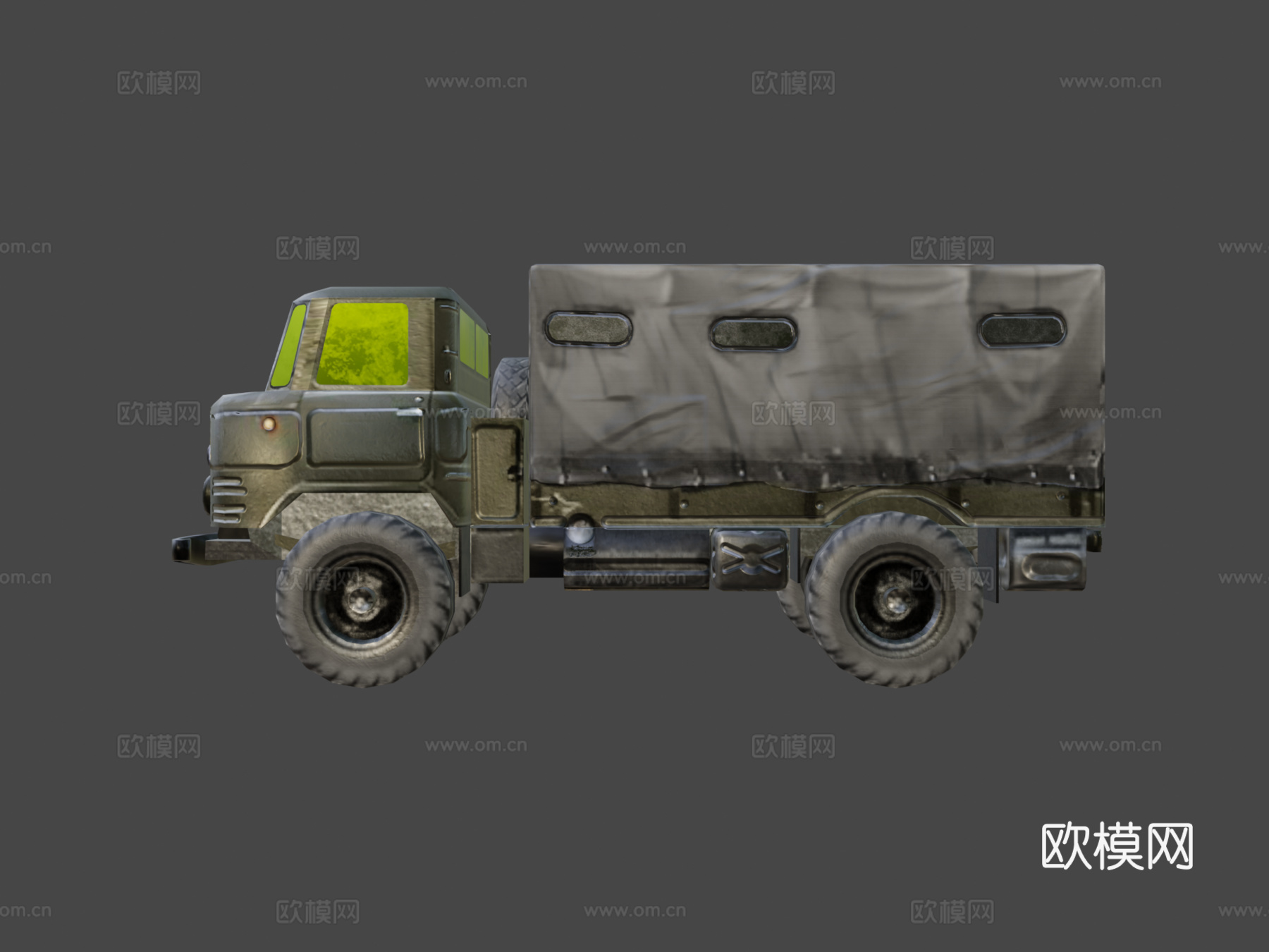 GAZ66越野卡车3d模型