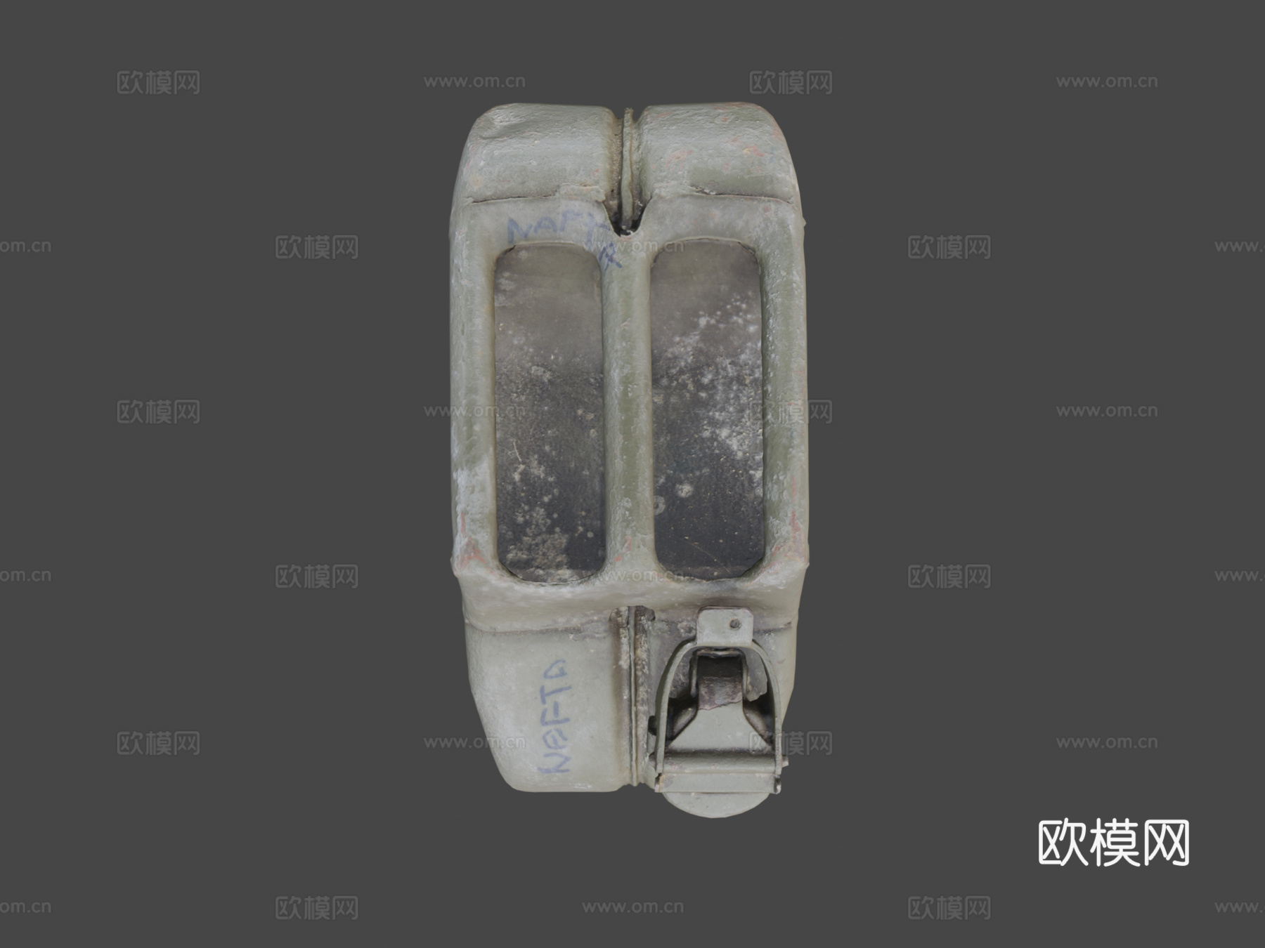 旧绿色金属柴油罐su模型