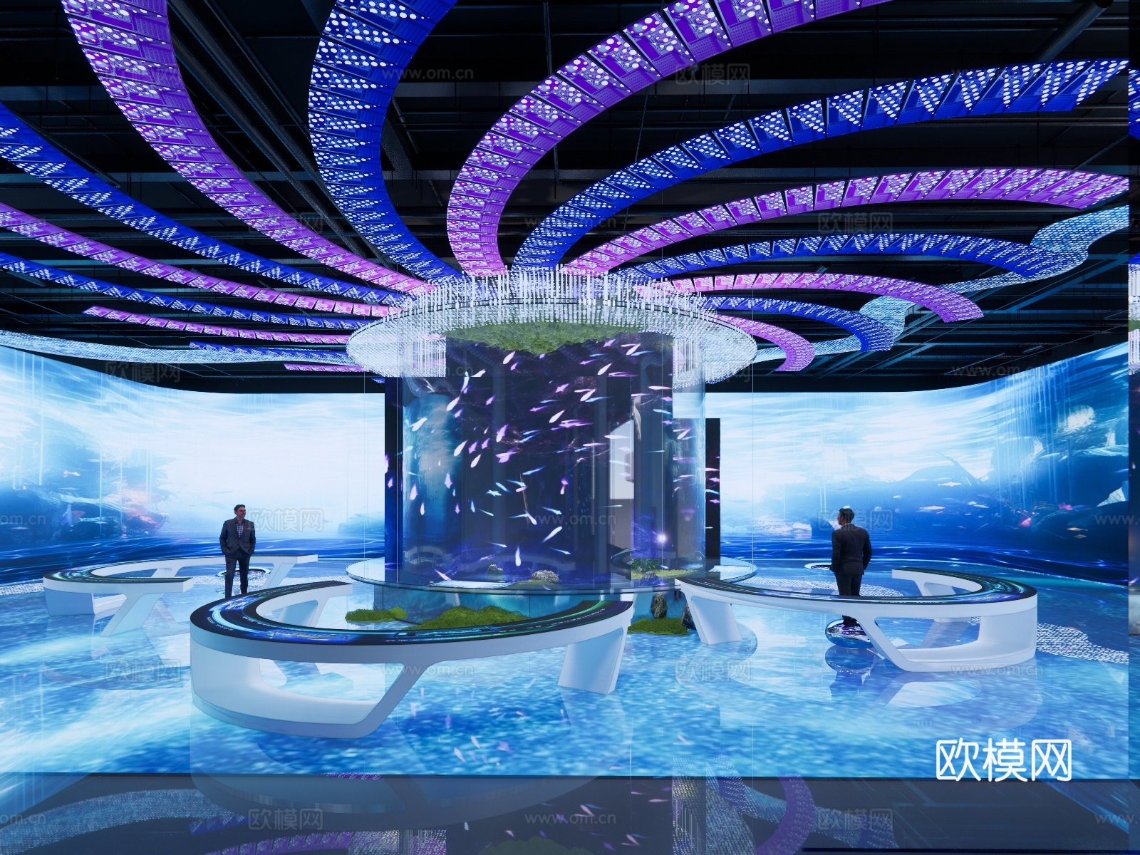 未来科技展厅su模型