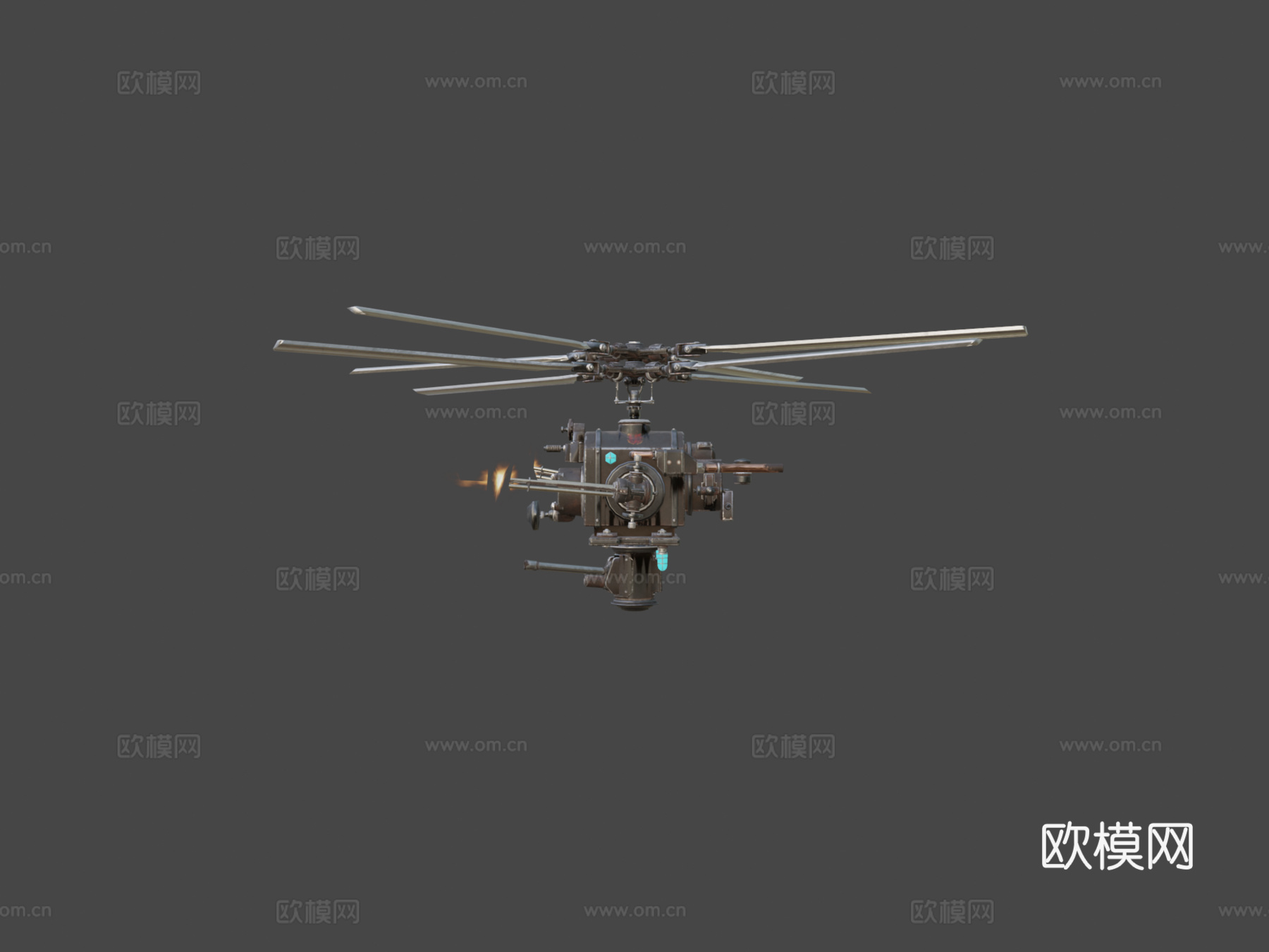 悬浮守卫自动炮塔su模型