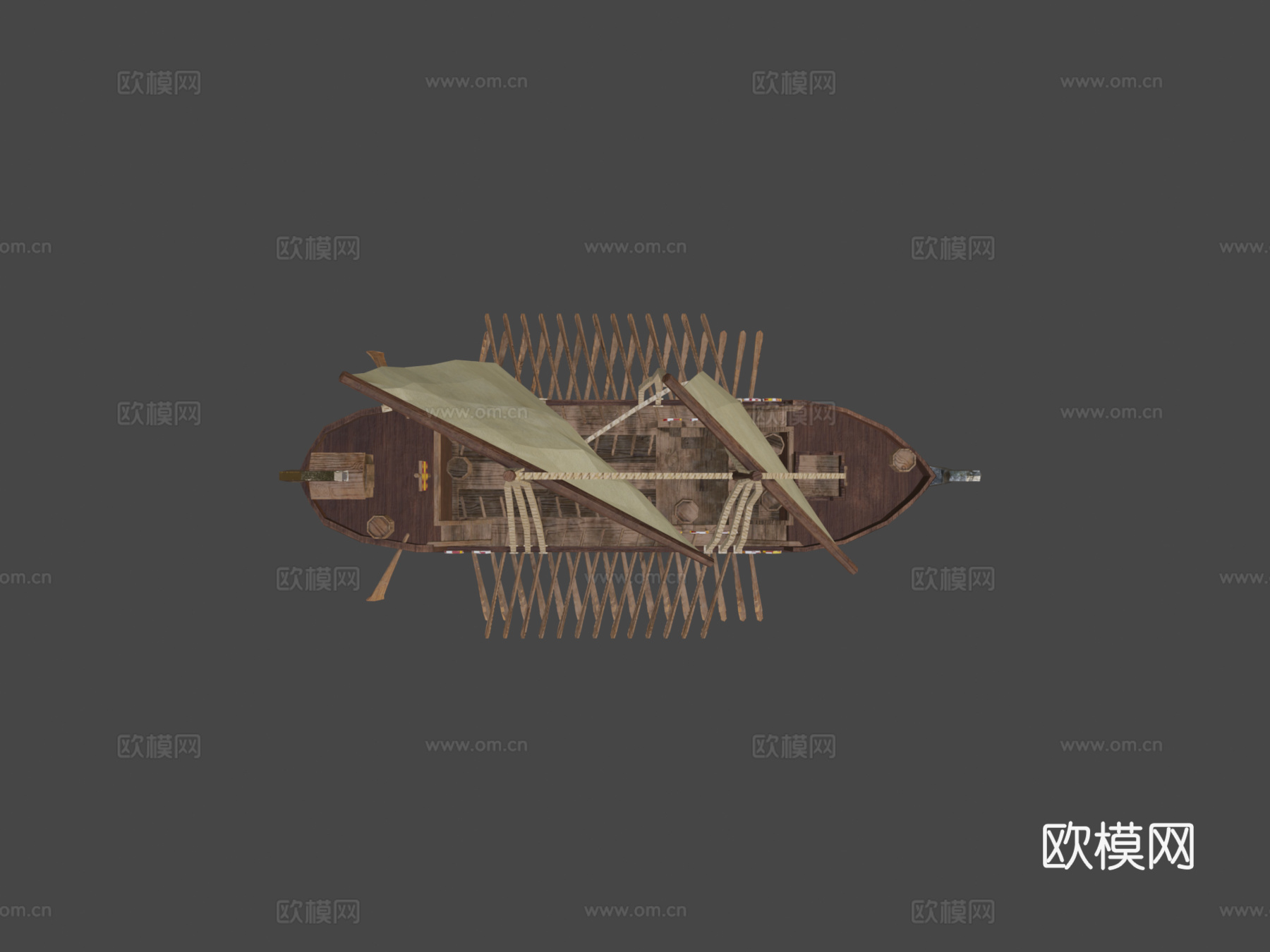 德罗蒙中世纪船su模型