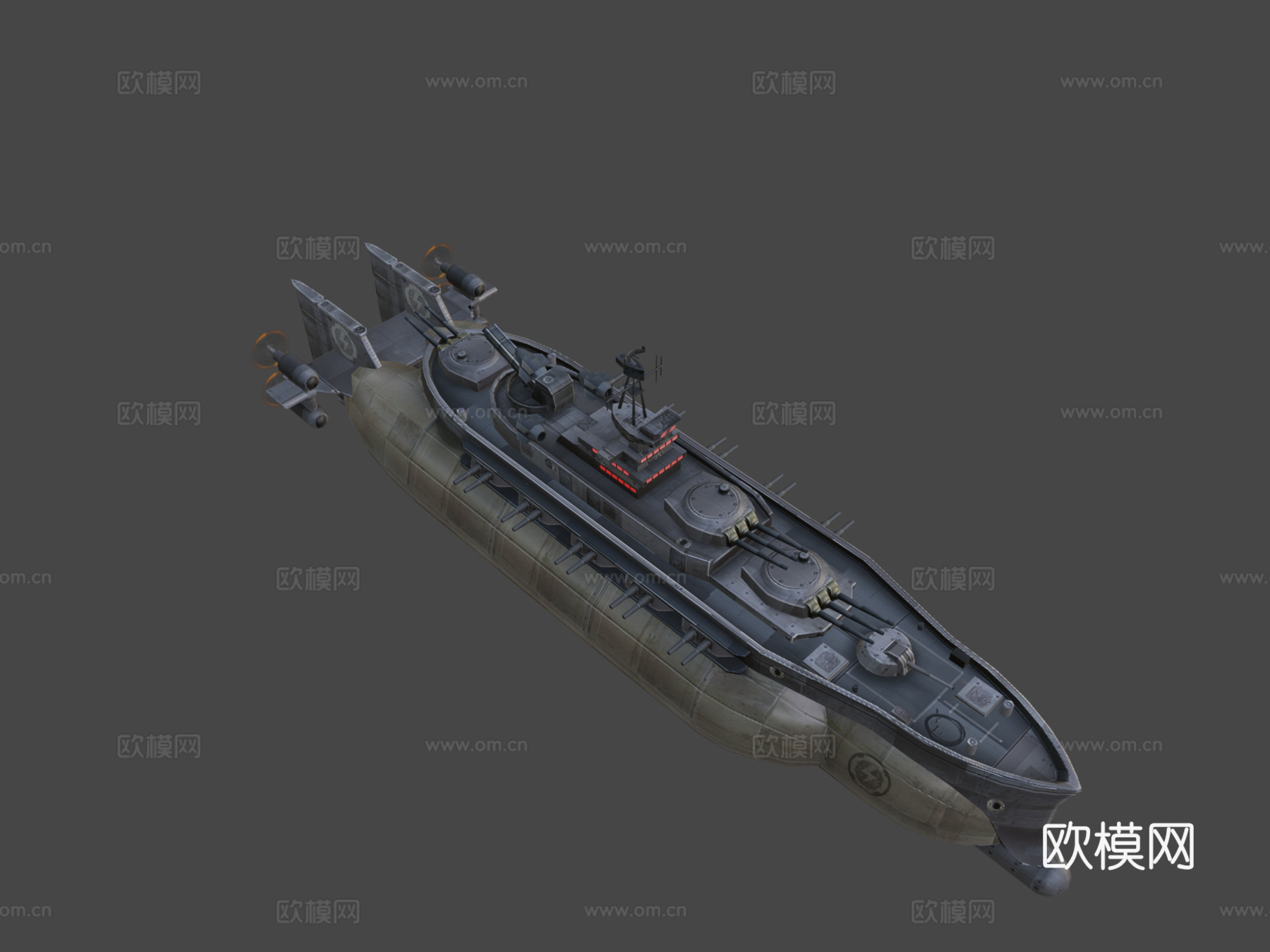 风暴围攻飞艇su模型