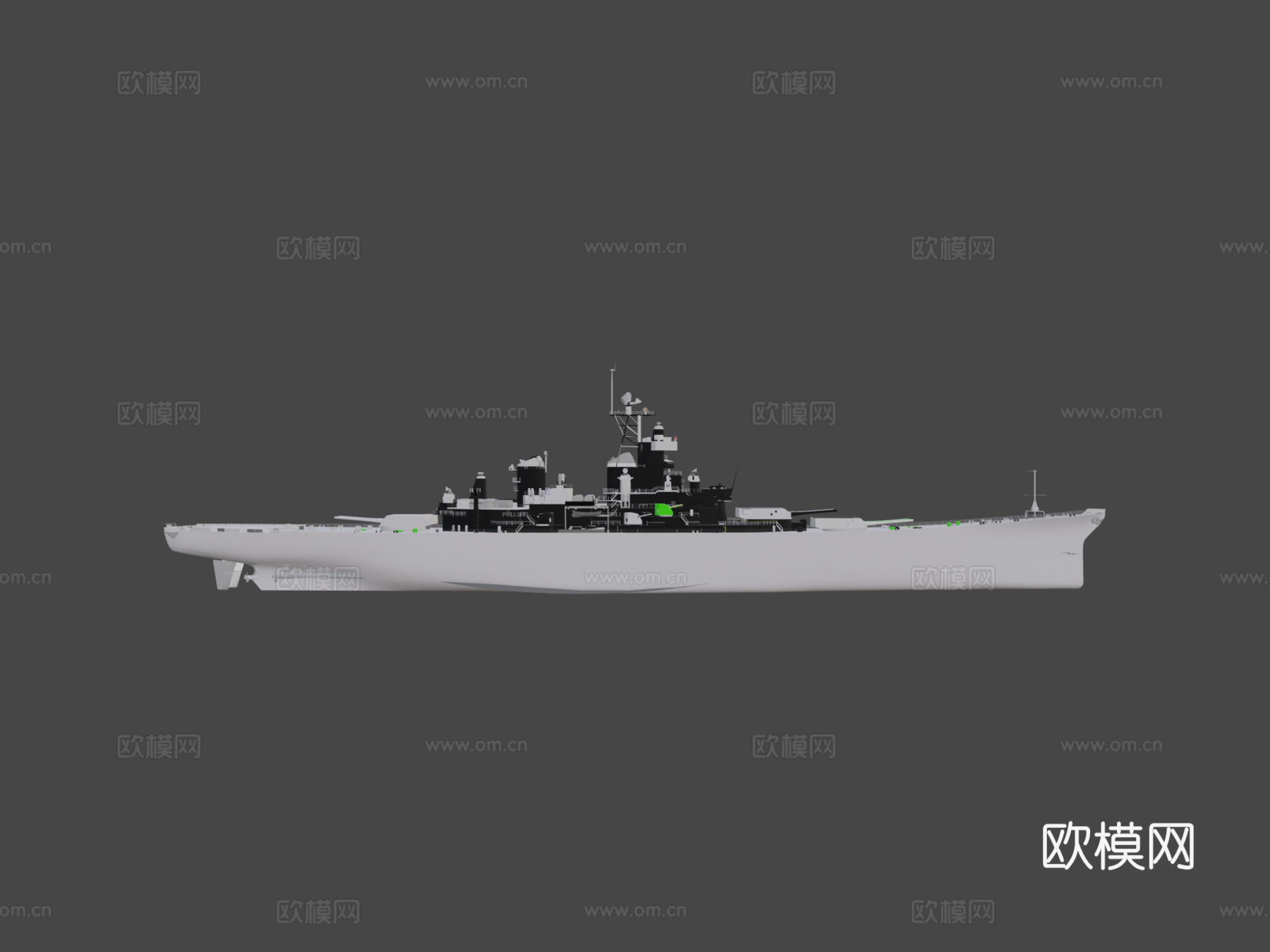 美国海军爱荷华号su模型