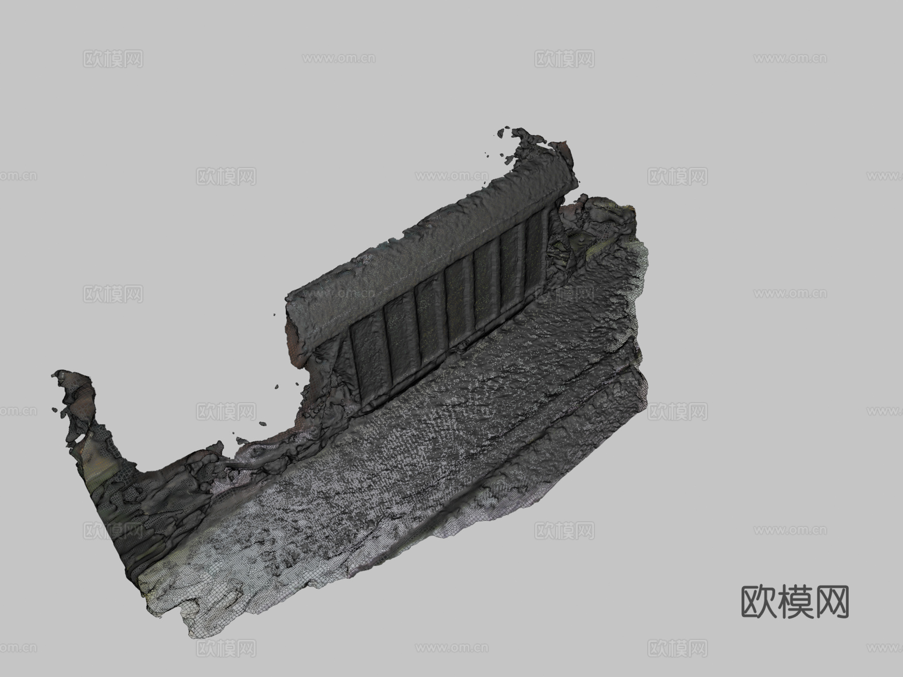 火车站 车厢su模型