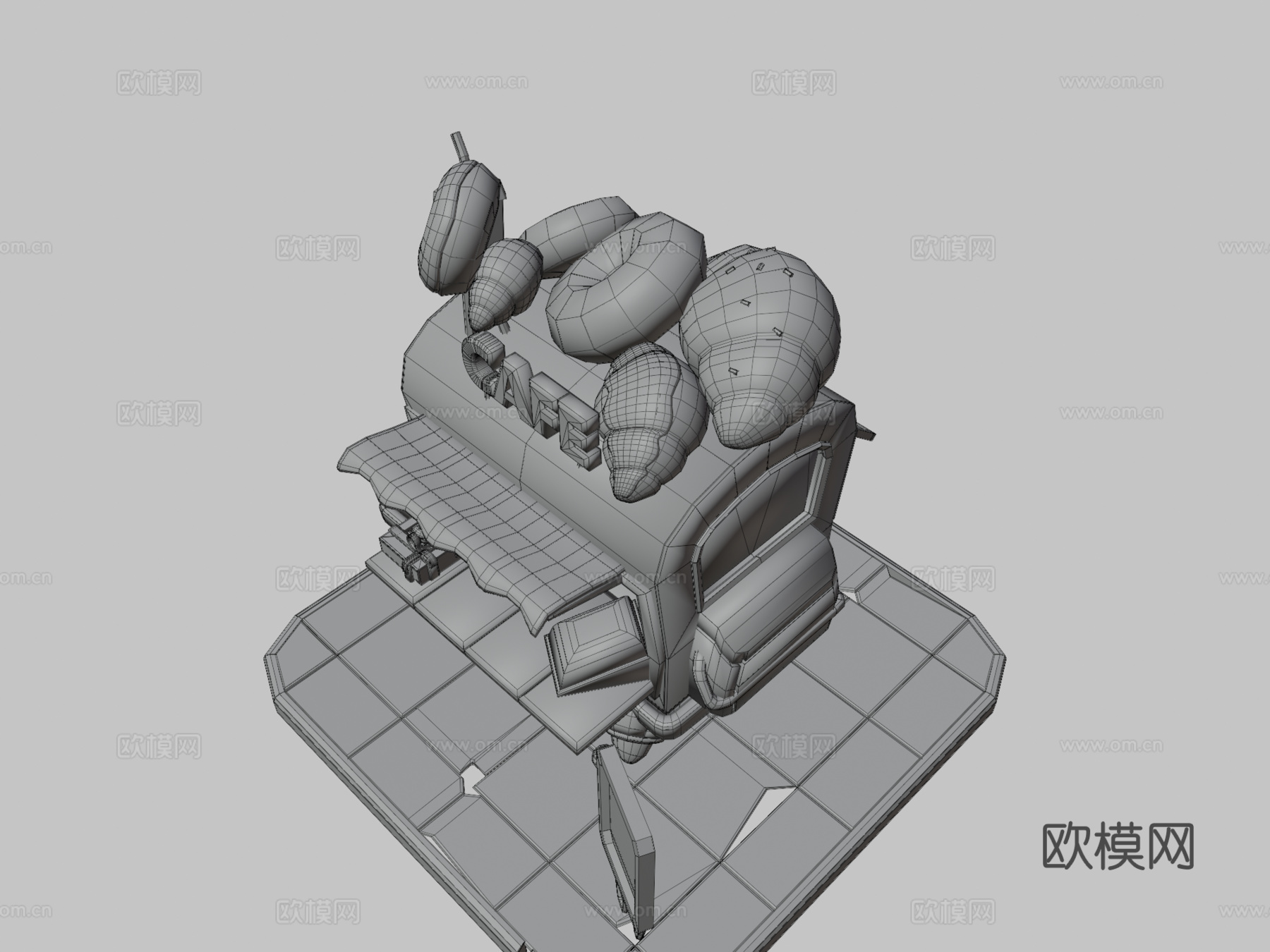 未来食品卡车su模型