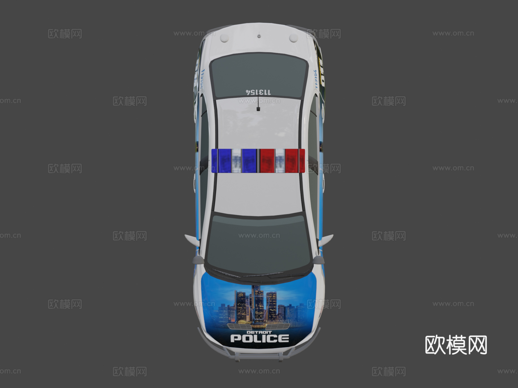 三菱蓝瑟Evolution底特律警车su模型