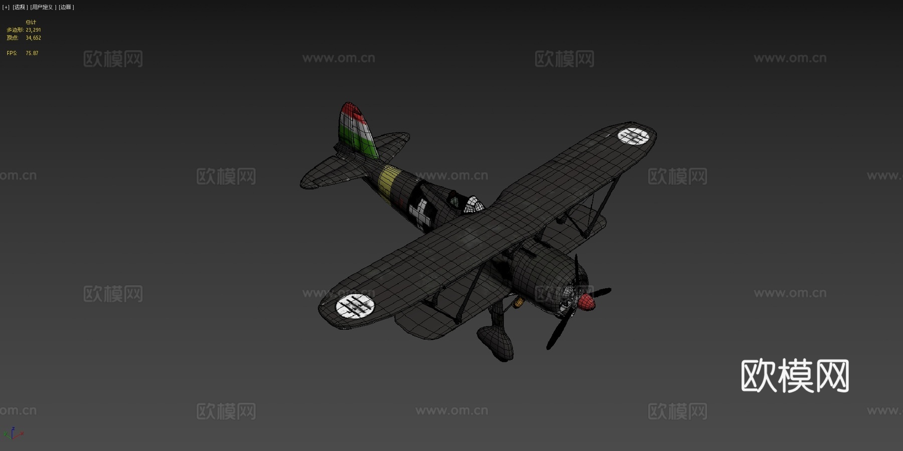 菲亚特CR42猎鹰意大利航空su模型