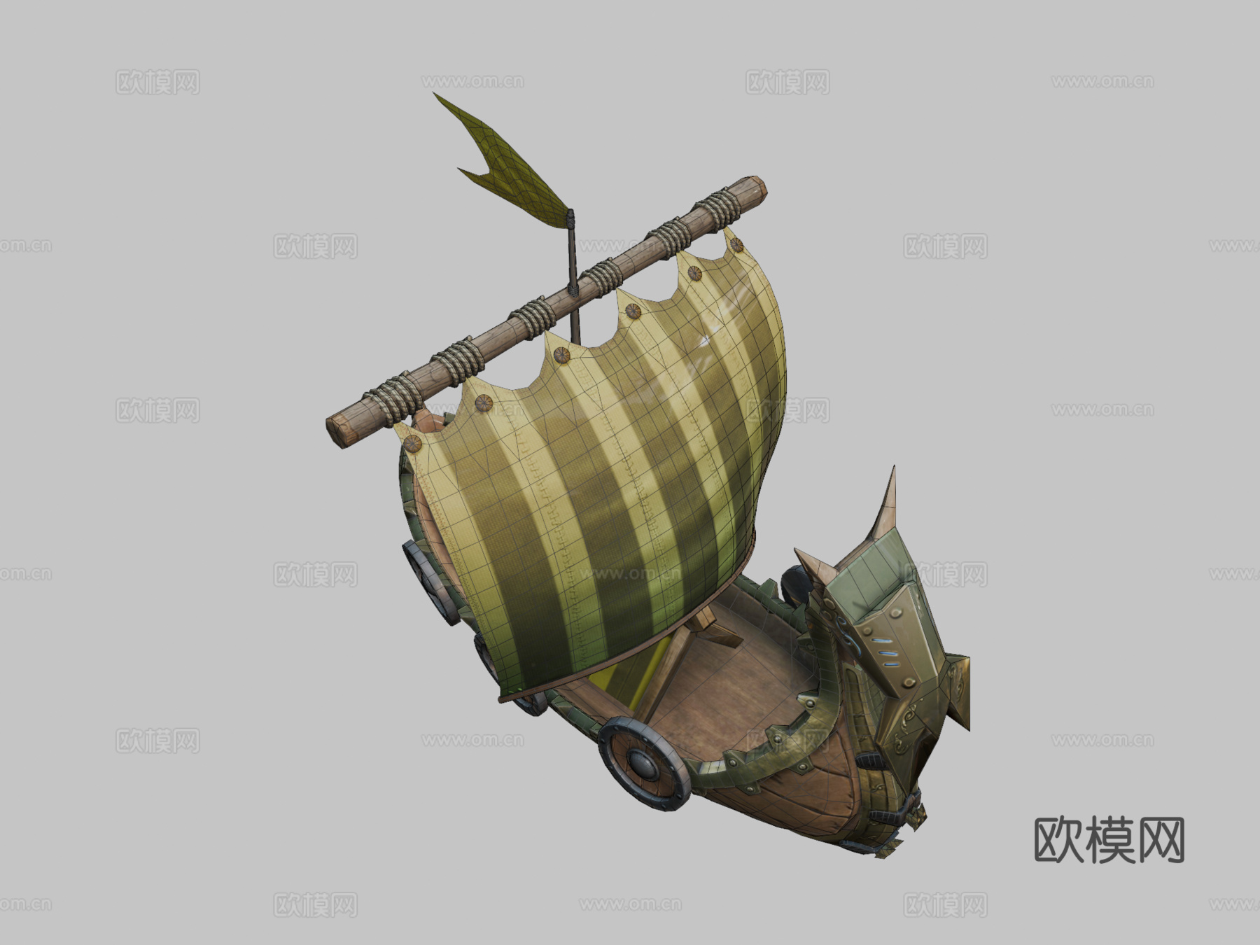 维京船装甲版su模型