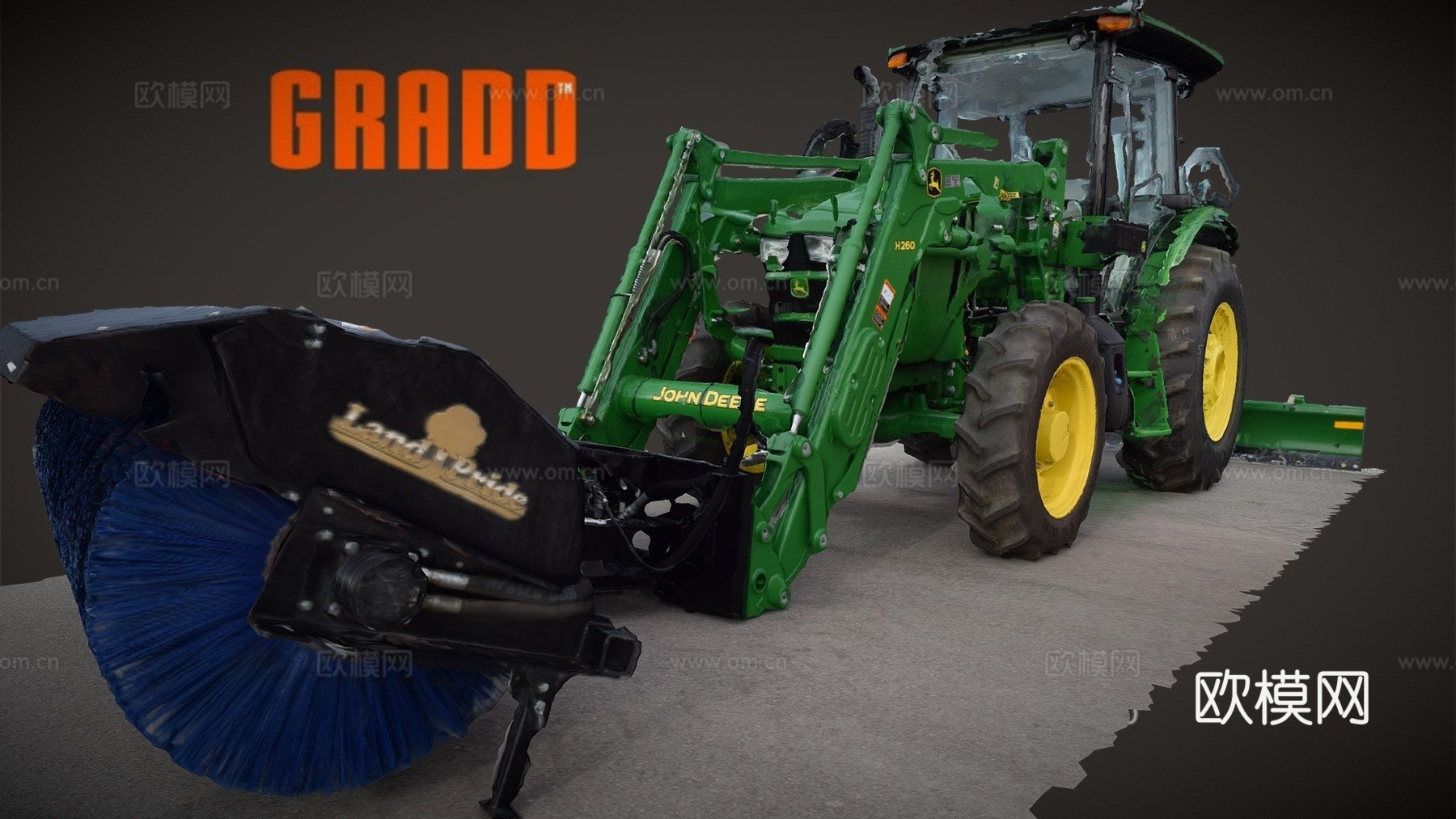 约翰迪尔拖拉机GRADD 3D模型su模型