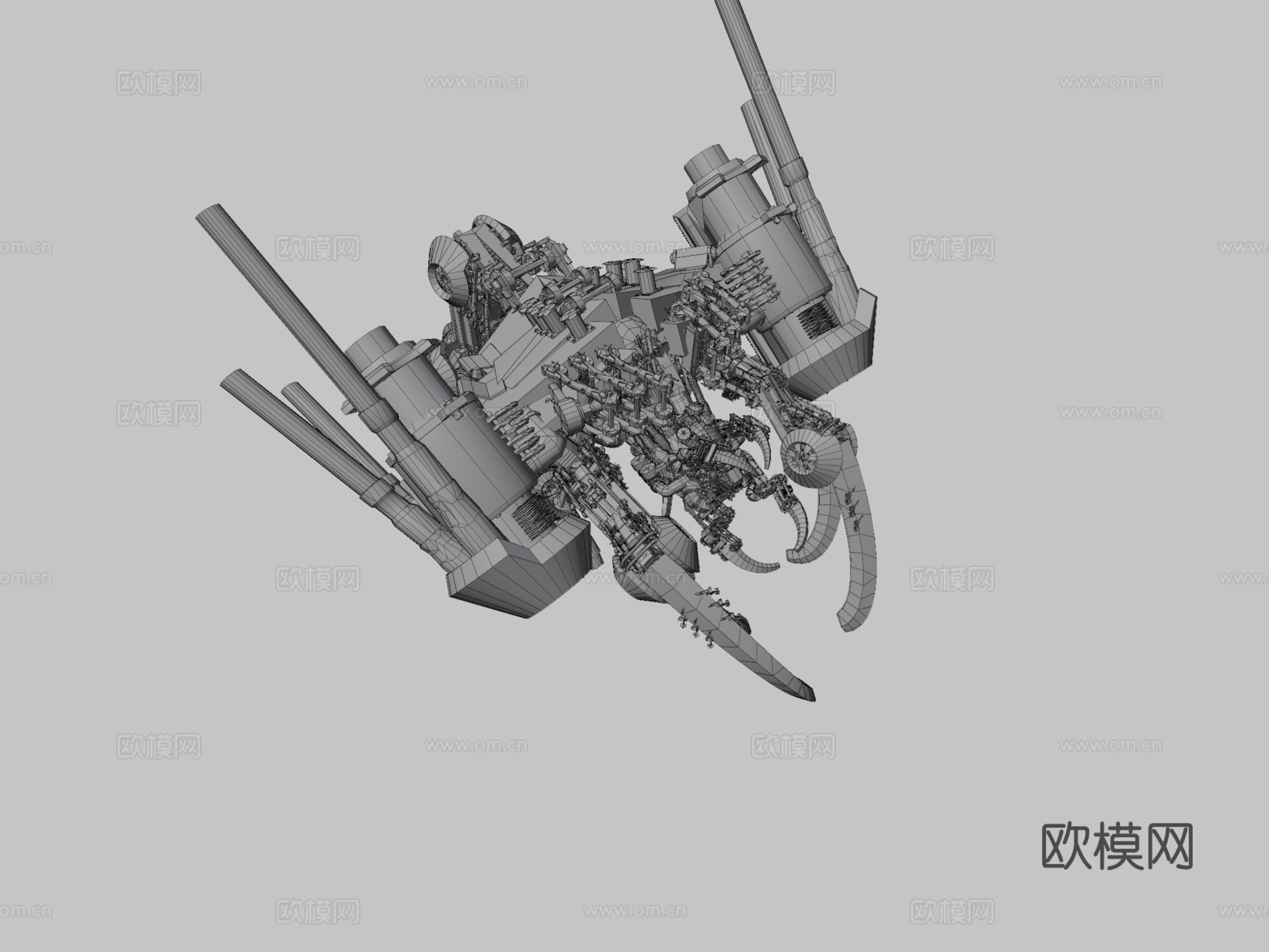 ZBrush 4R4如何使用插入网格绘制机甲.3su模型