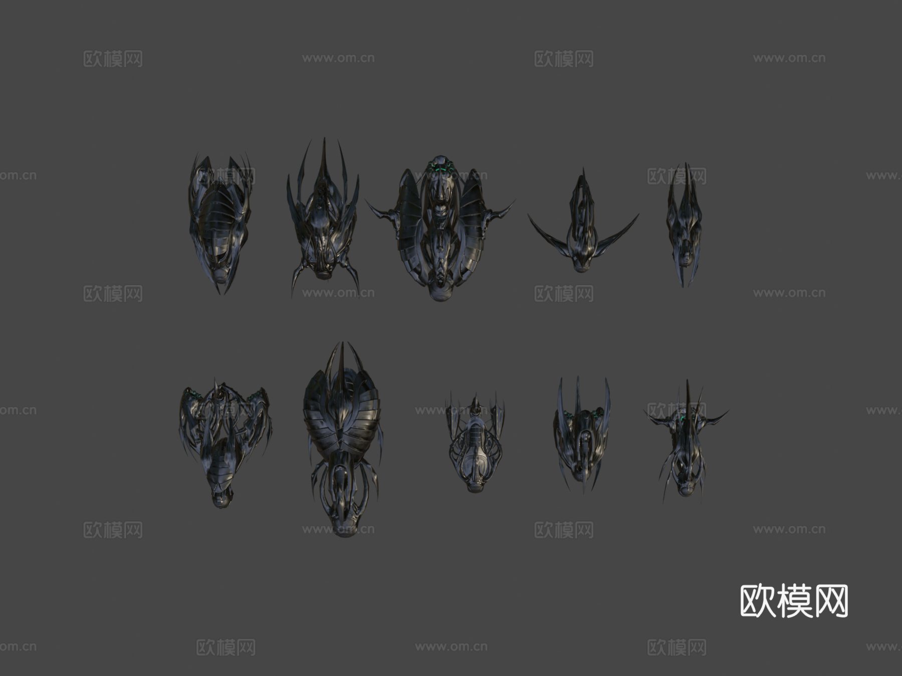 太空船建造者7异形主题su模型