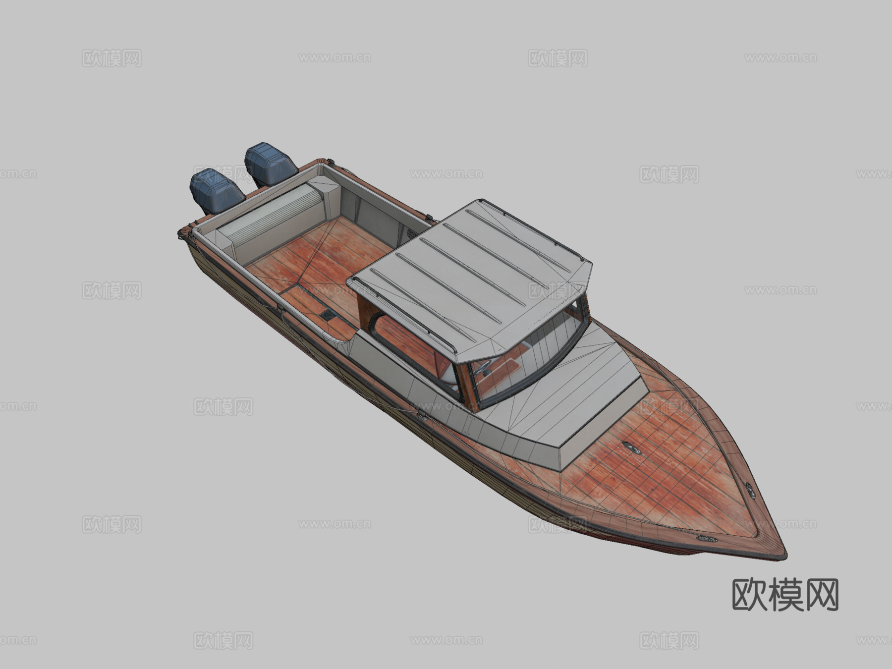 旧租赁船su模型