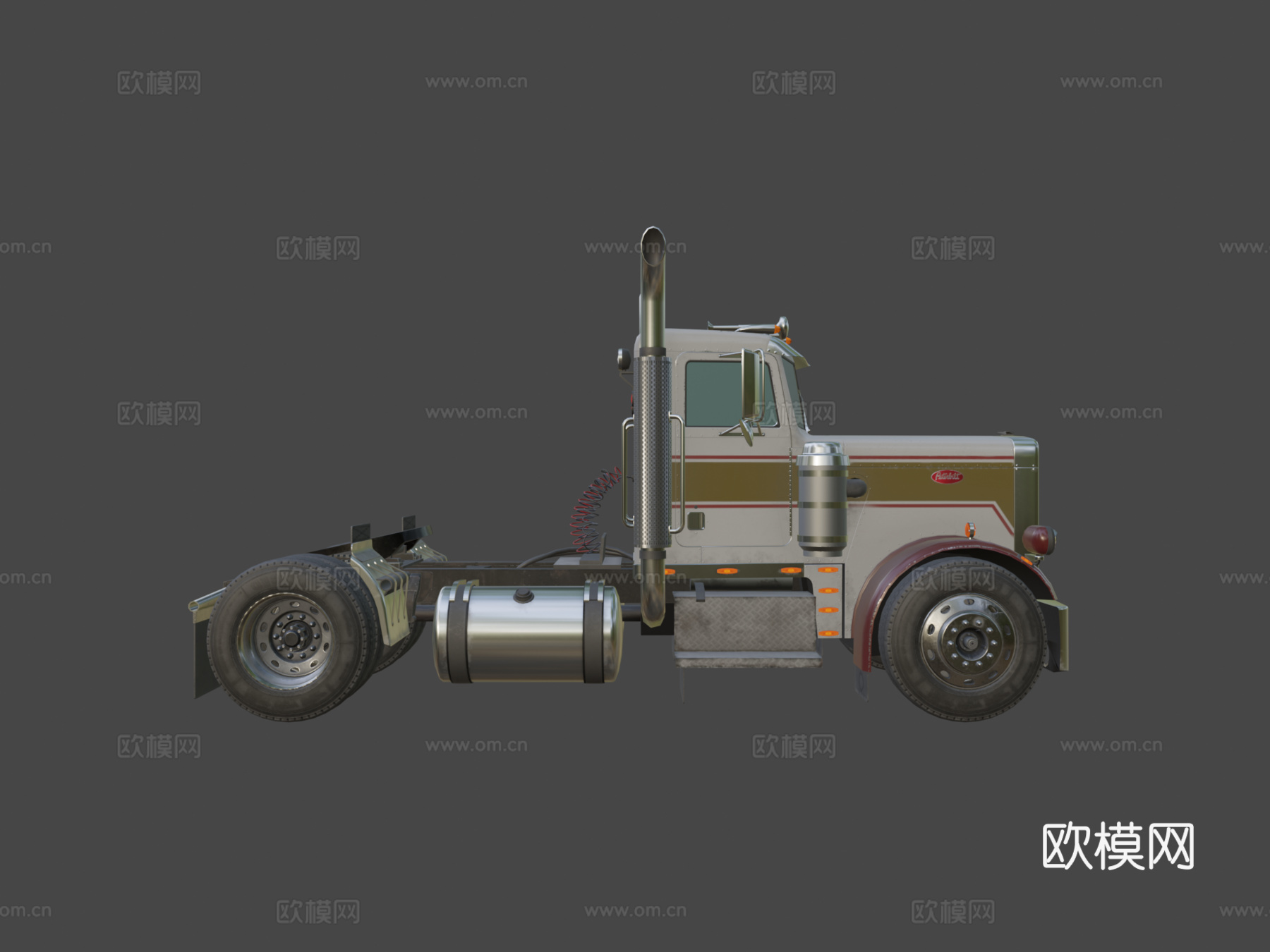 彼得比尔特289半挂卡车su模型
