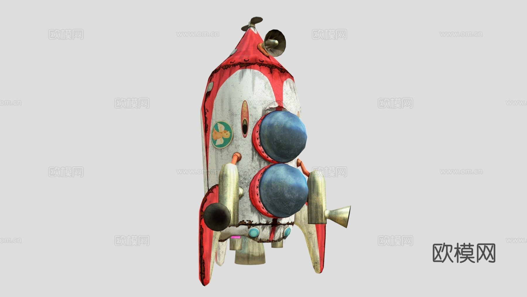 皮克敏 霍卡塔特飞船 纸模型su模型