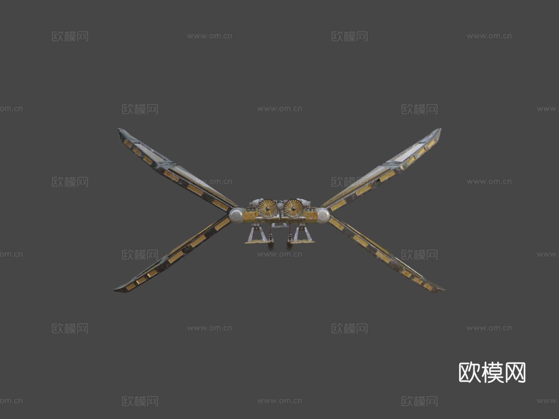 未来科幻太空船su模型