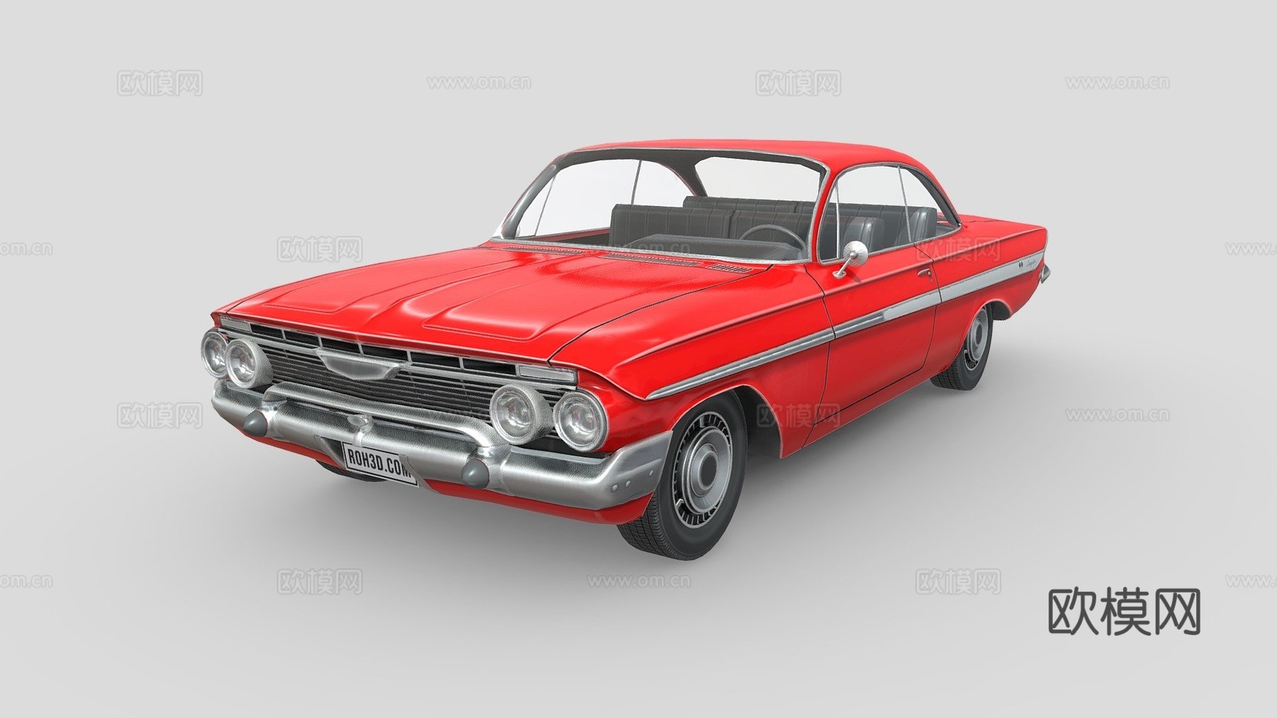 低多边形车雪佛兰英帕拉1961su模型