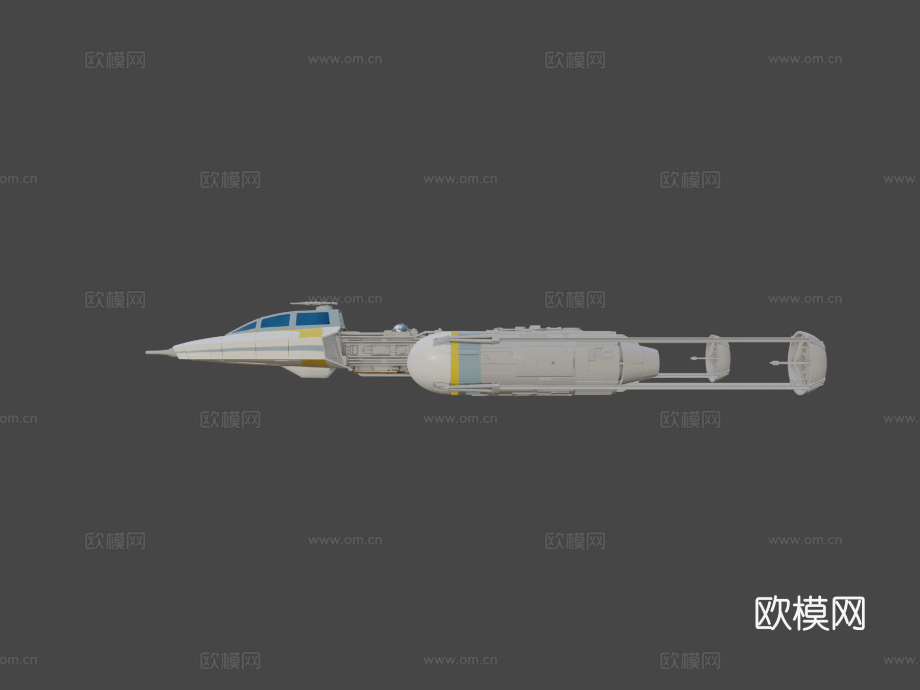 星球大战BTLA4 Y翼战机杰西亚伯拉罕1su模型