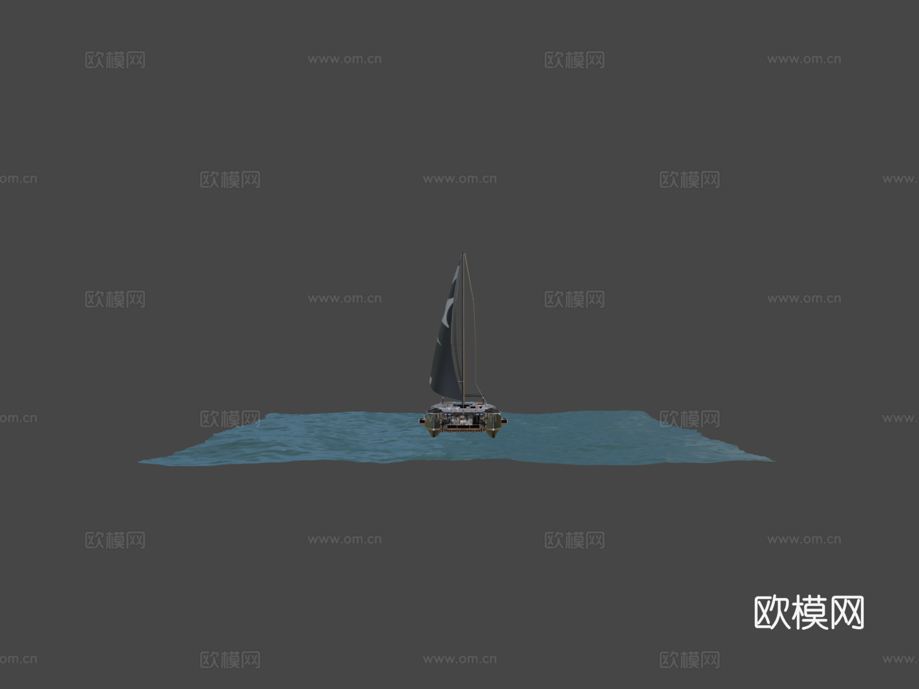 豪华双体游艇元宇宙烘焙版su模型