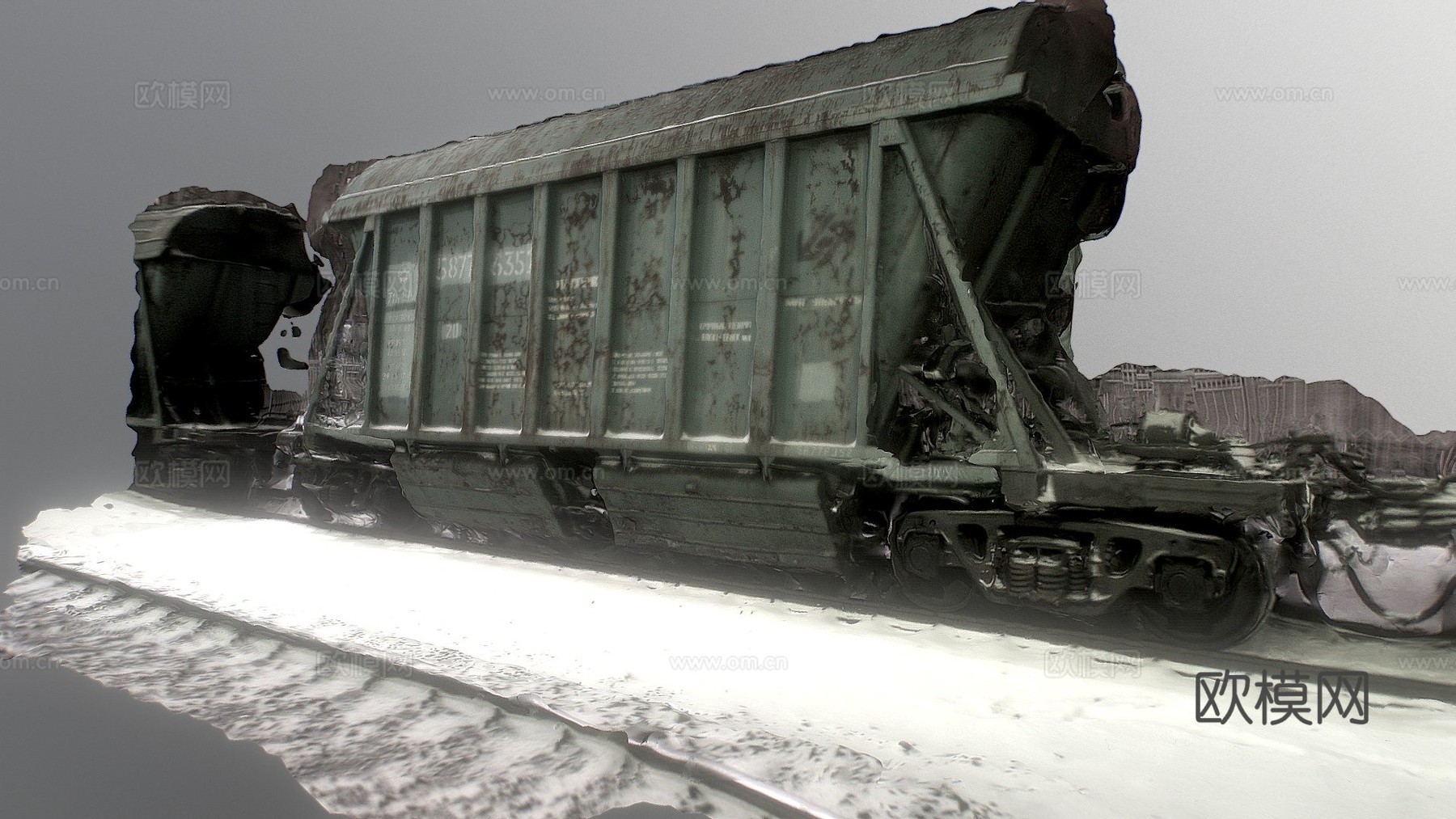 火车站 车厢su模型