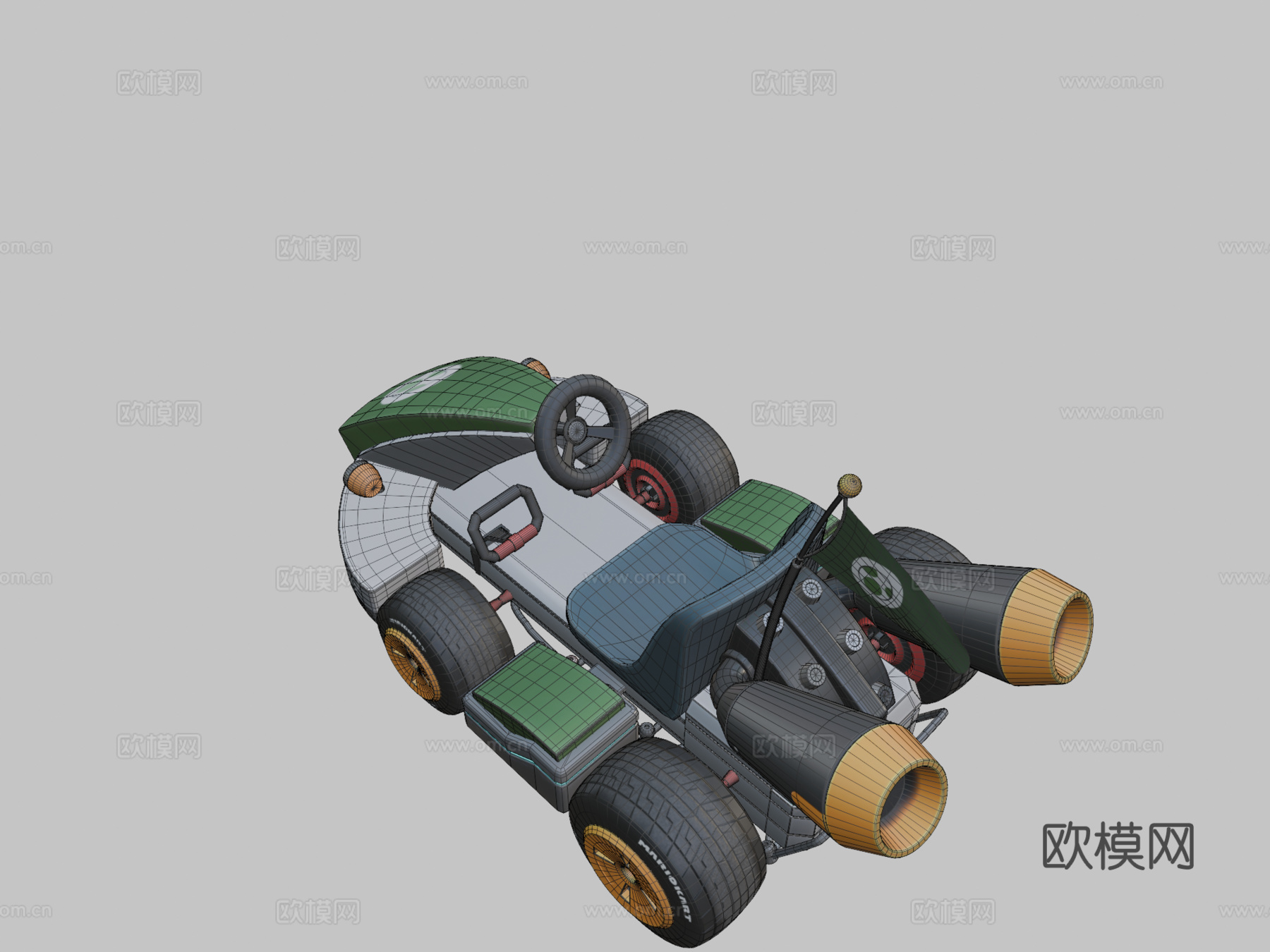 耀西卡丁车su模型