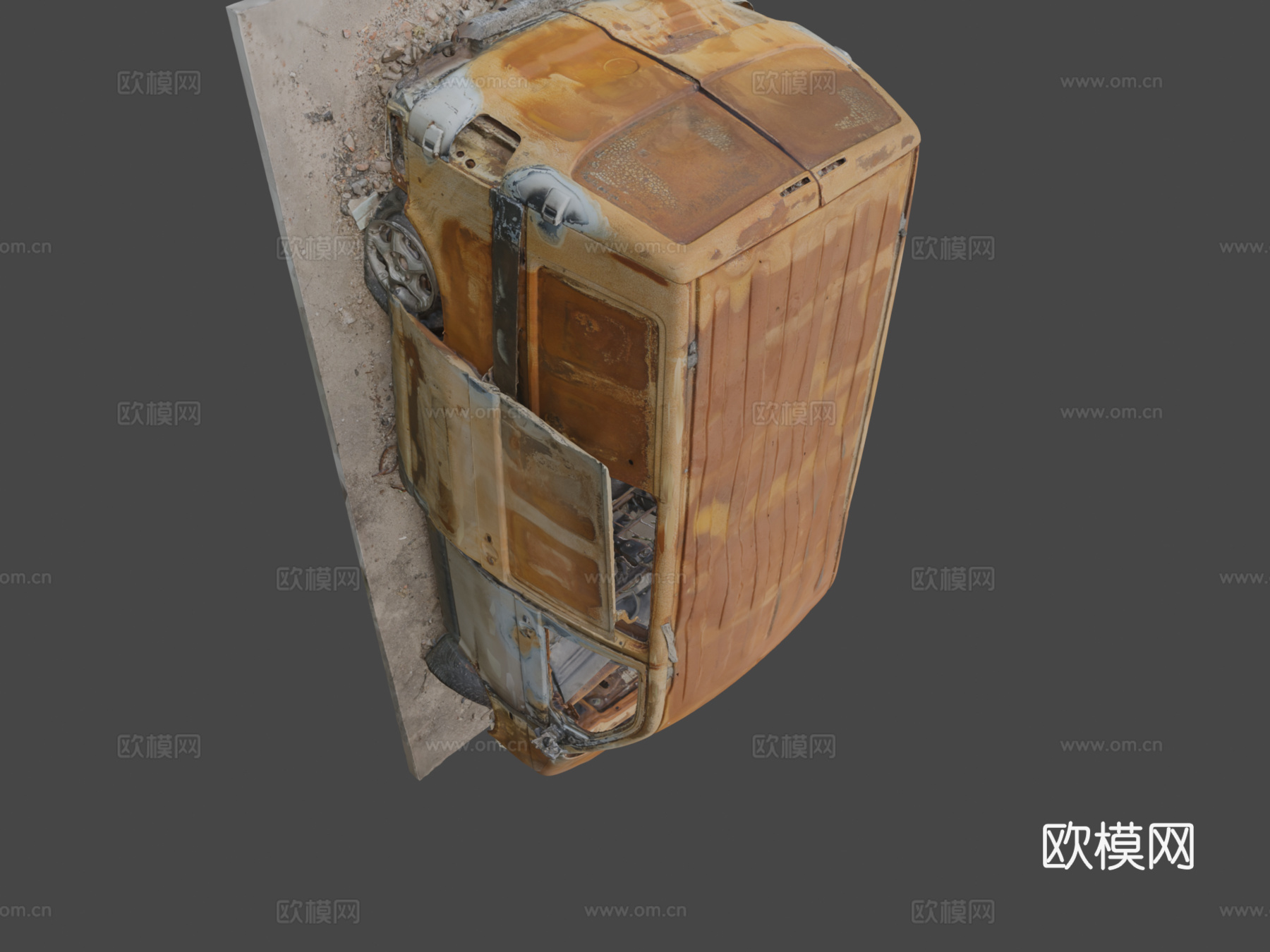 大众运输车T5原始三维扫描su模型