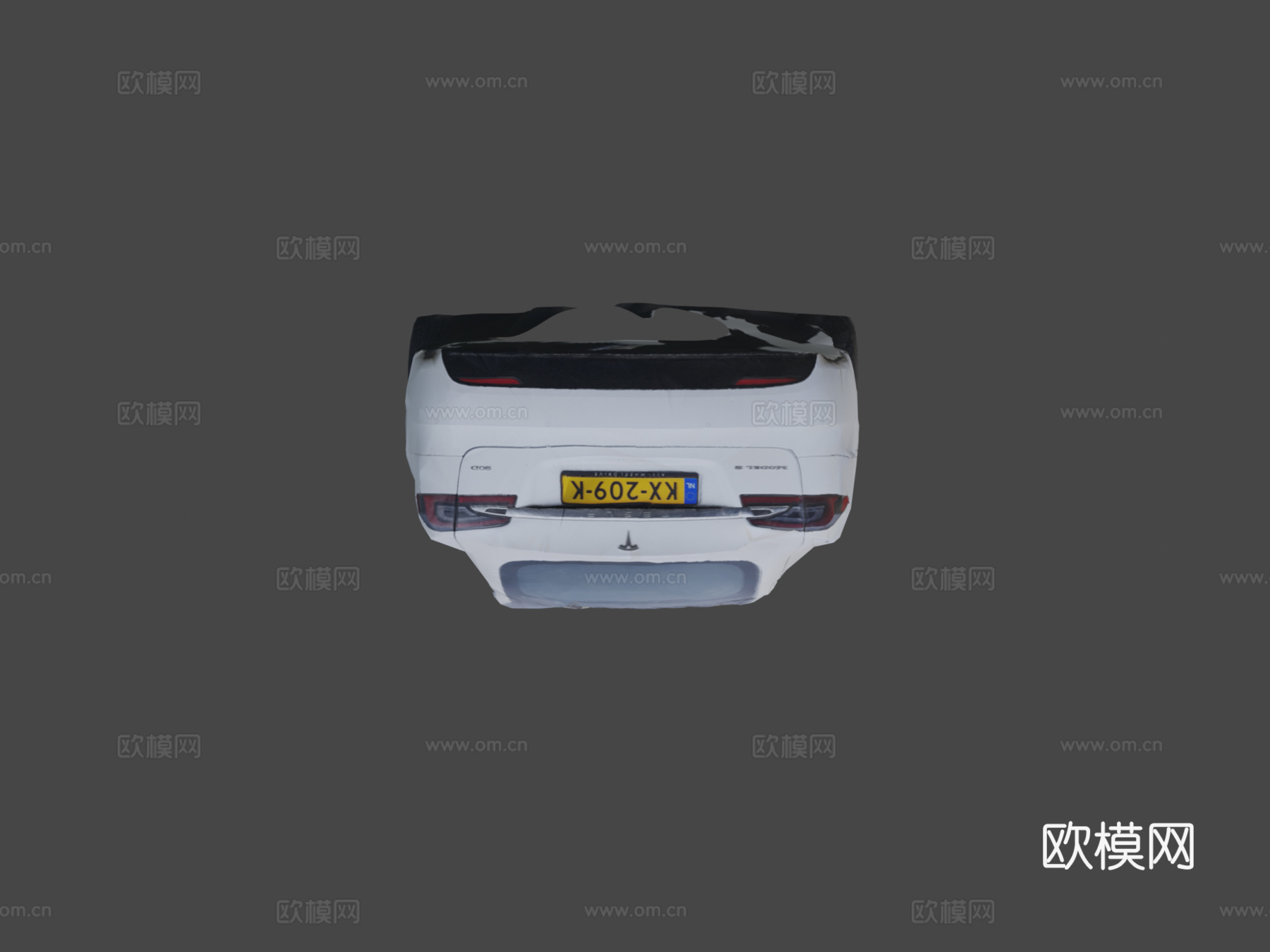 特斯拉MODEL S 90D全轮驱动煎饼低音甜甜圈1su模型