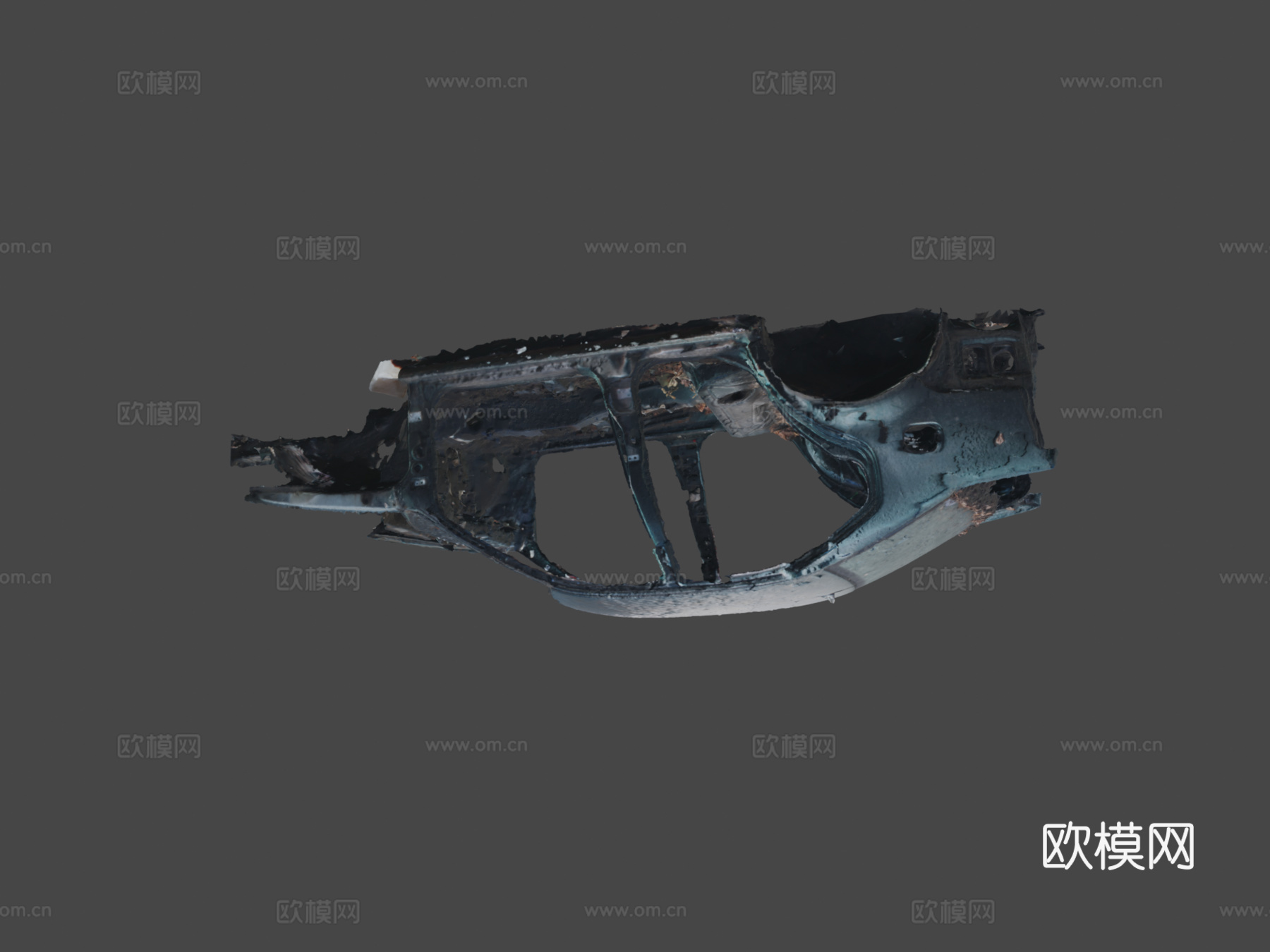 掏空汽车原始扫描su模型