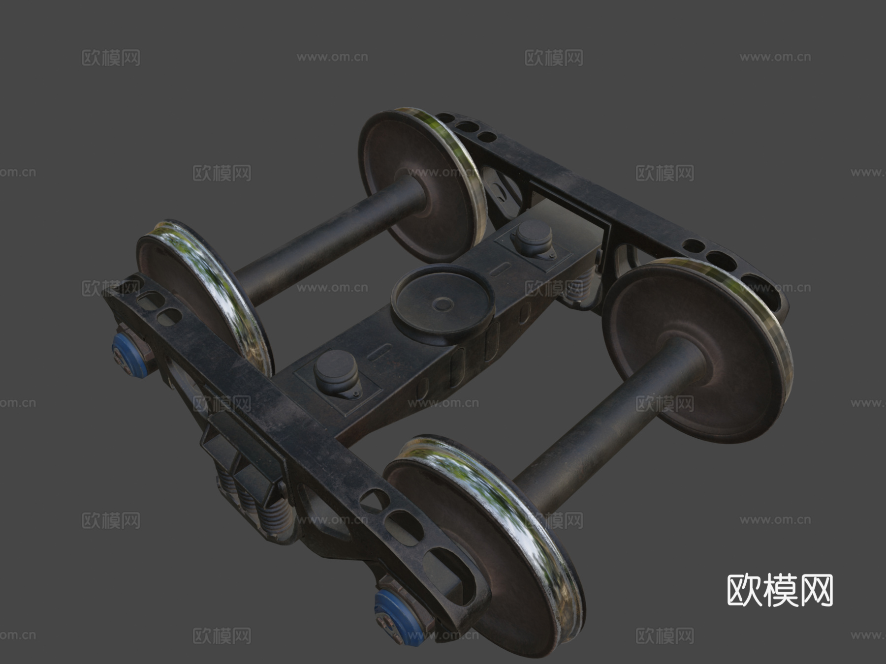 美国铁路卡车 转向架su模型