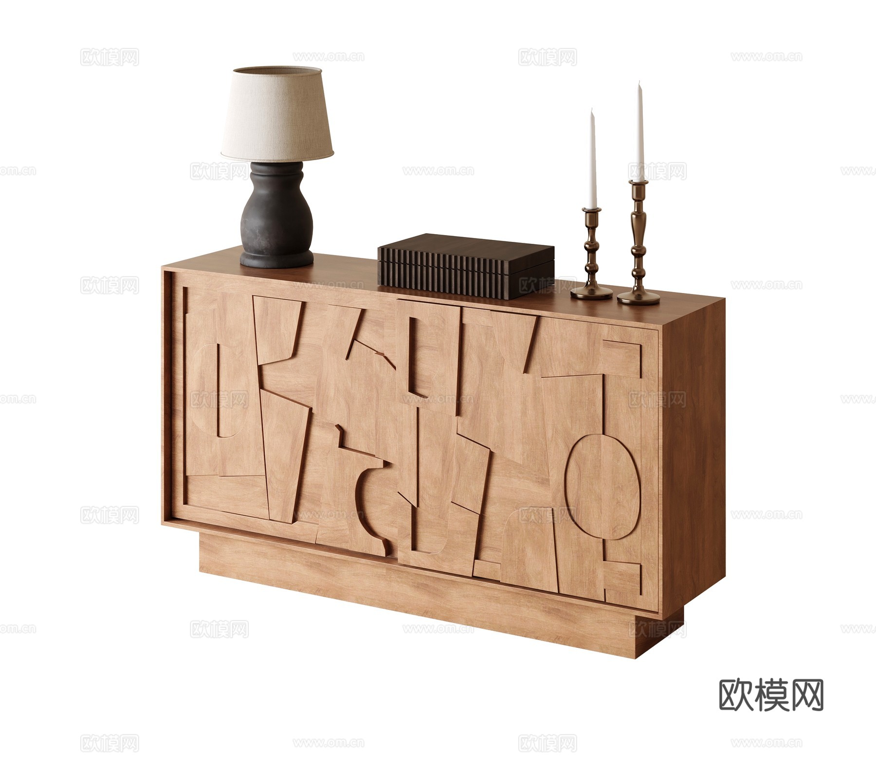 中古风边柜3d模型