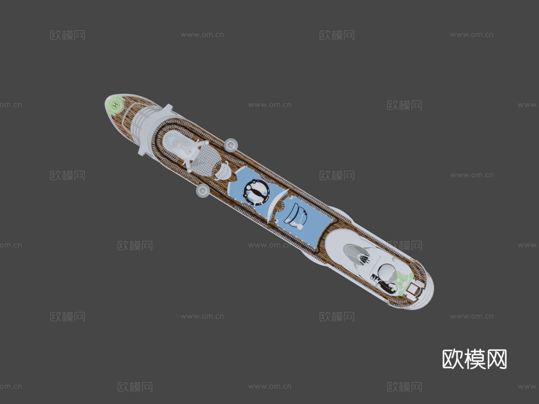 通用客运游轮su模型