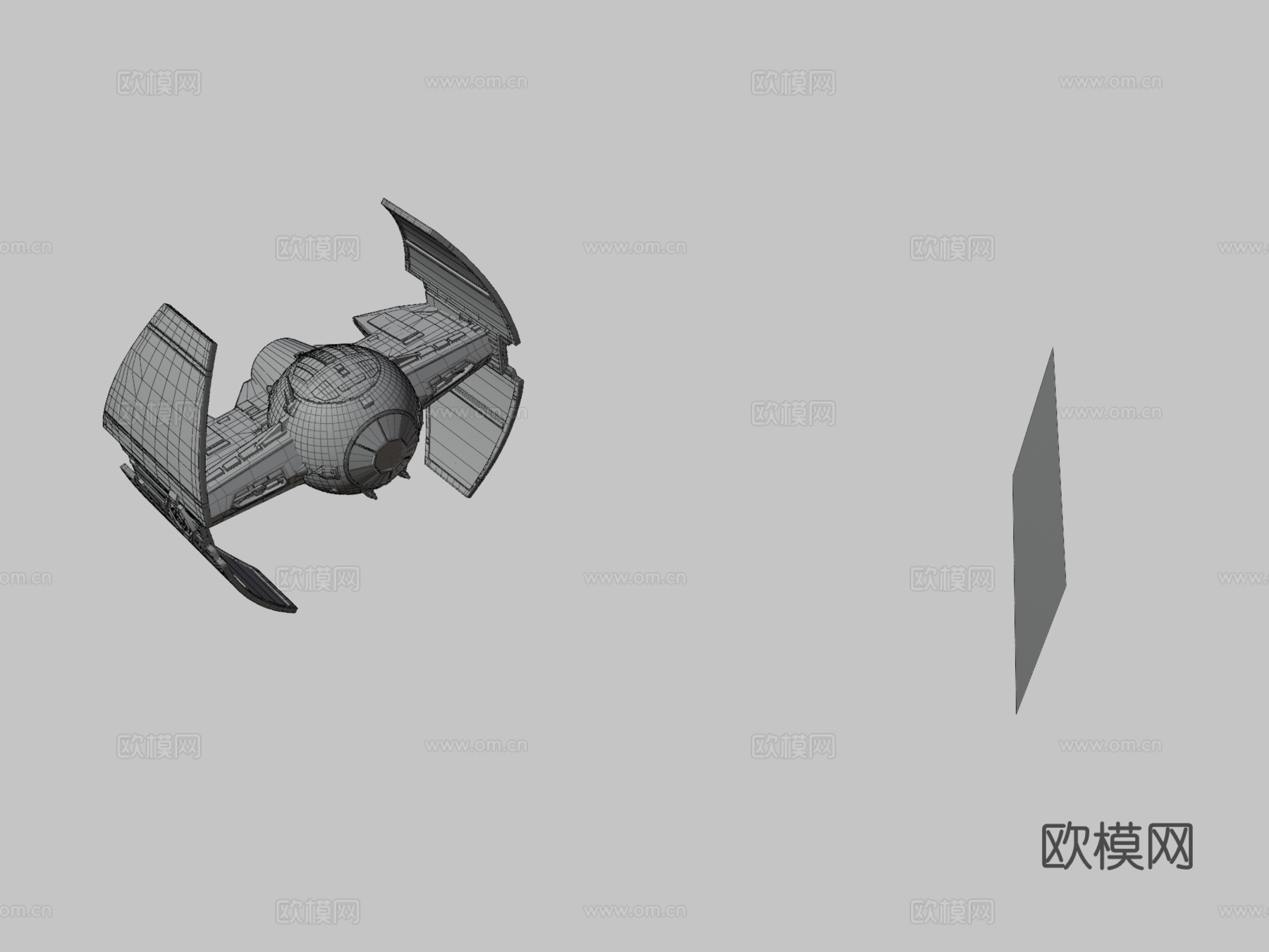 TIE审讯者战斗机星球大战模型su模型