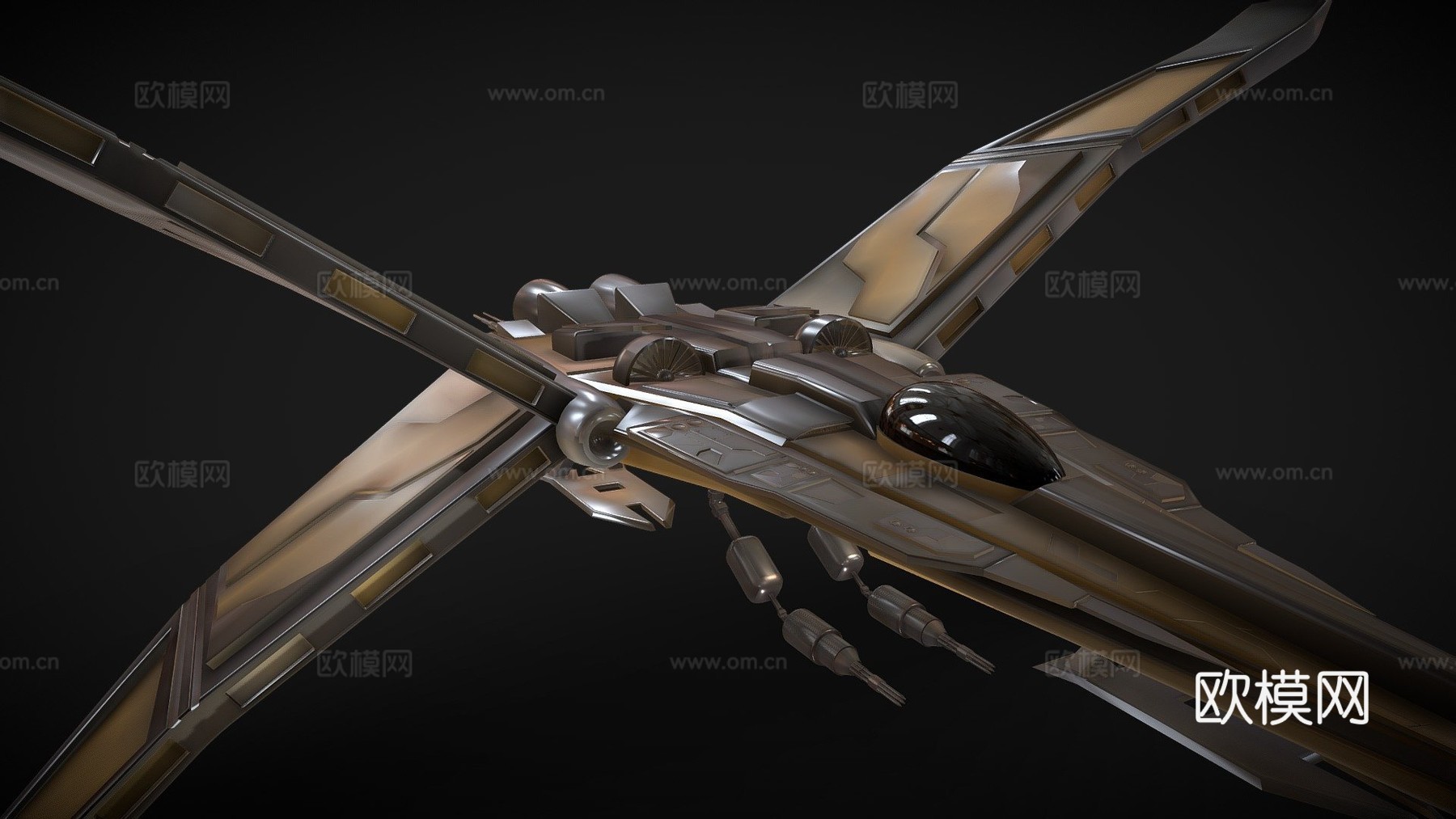 未来科幻太空船su模型